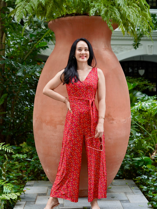 Kali Jumpsuit | Magenta Sunbird