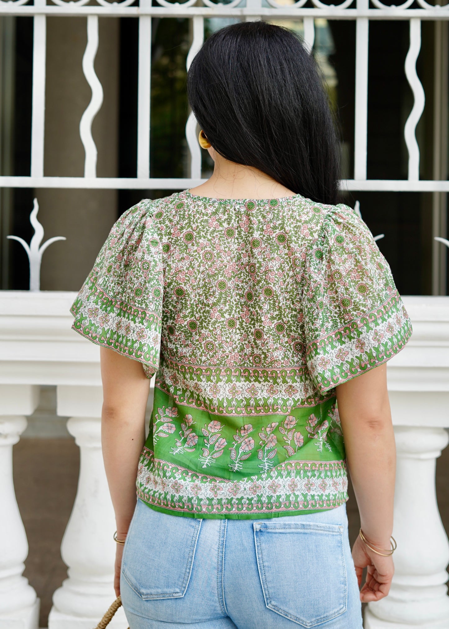 Vicky Cotton Top | Forest Green