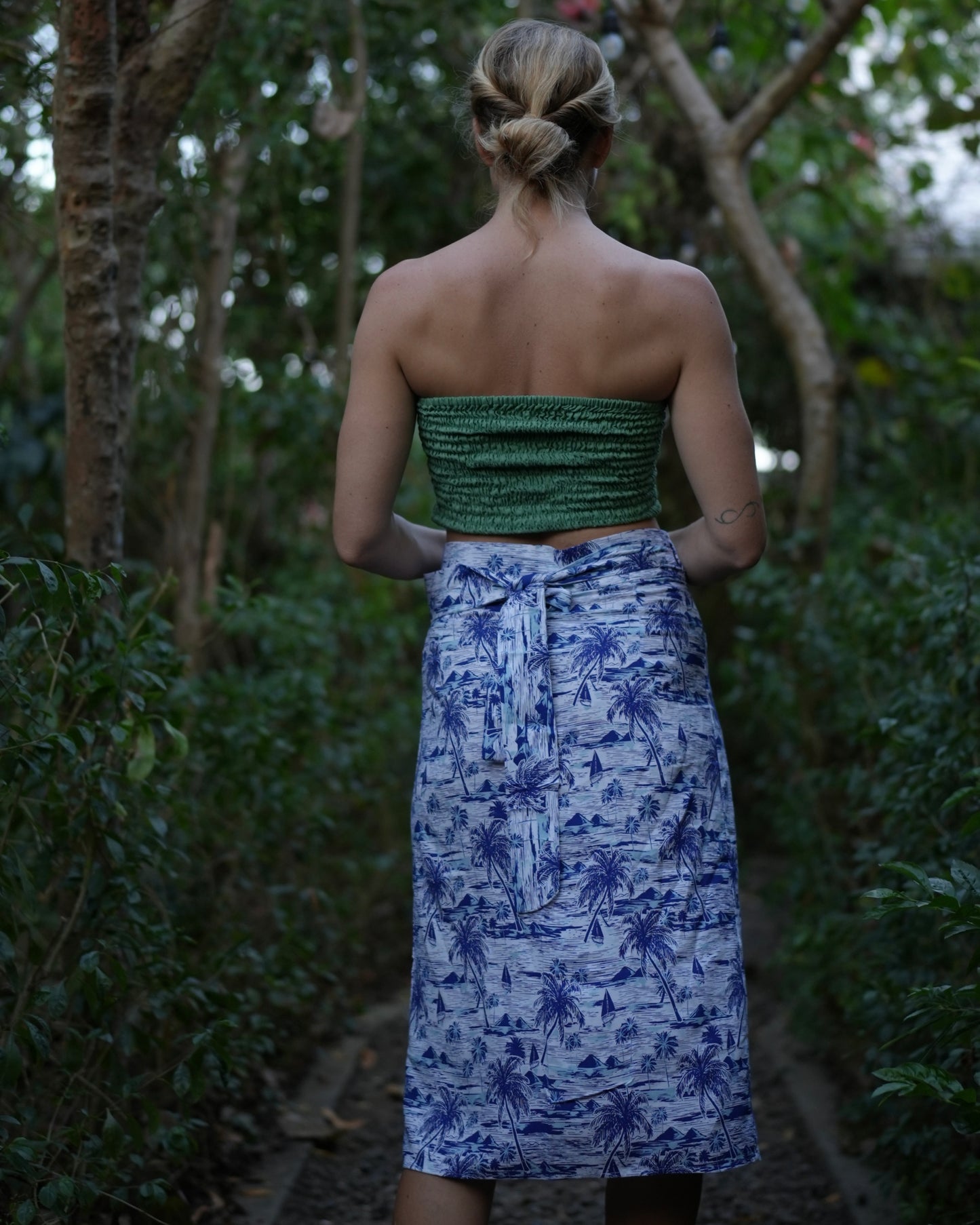 Naomi Wrap Skirt - Hawaiian Blue