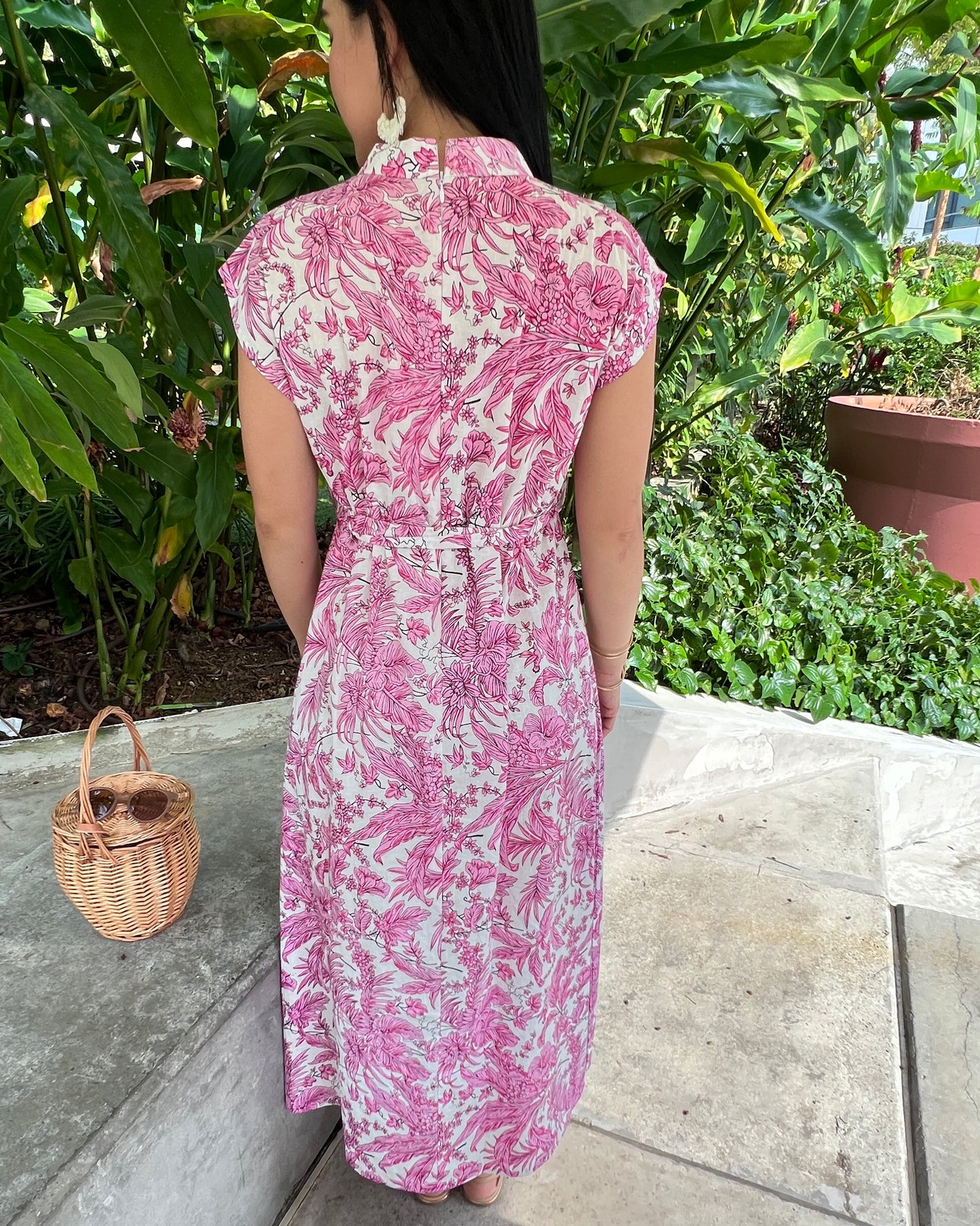 Kiara Cotton Dress - Pink Blossom