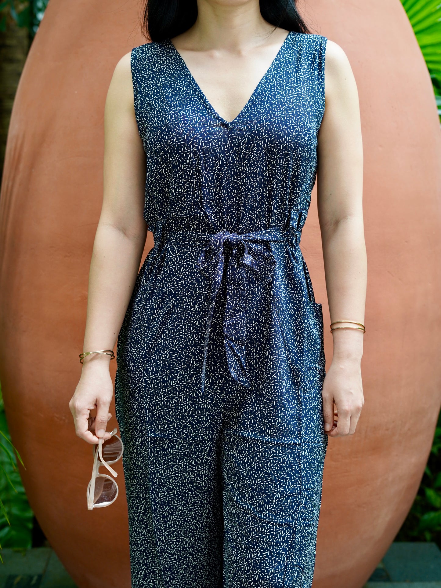 Mia Jumpsuit | Black Speckle