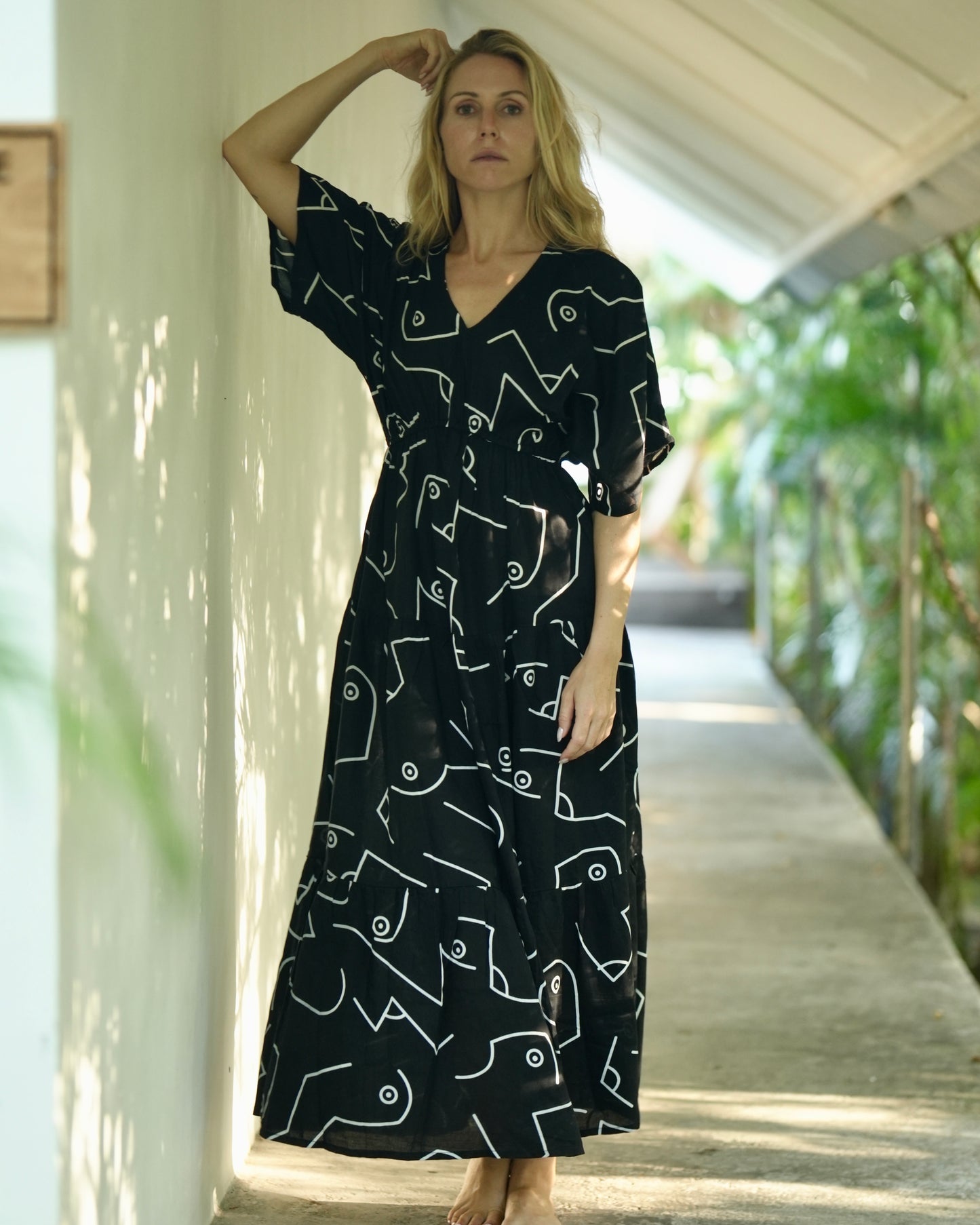 Nori Maxi Dress -Portrait Black