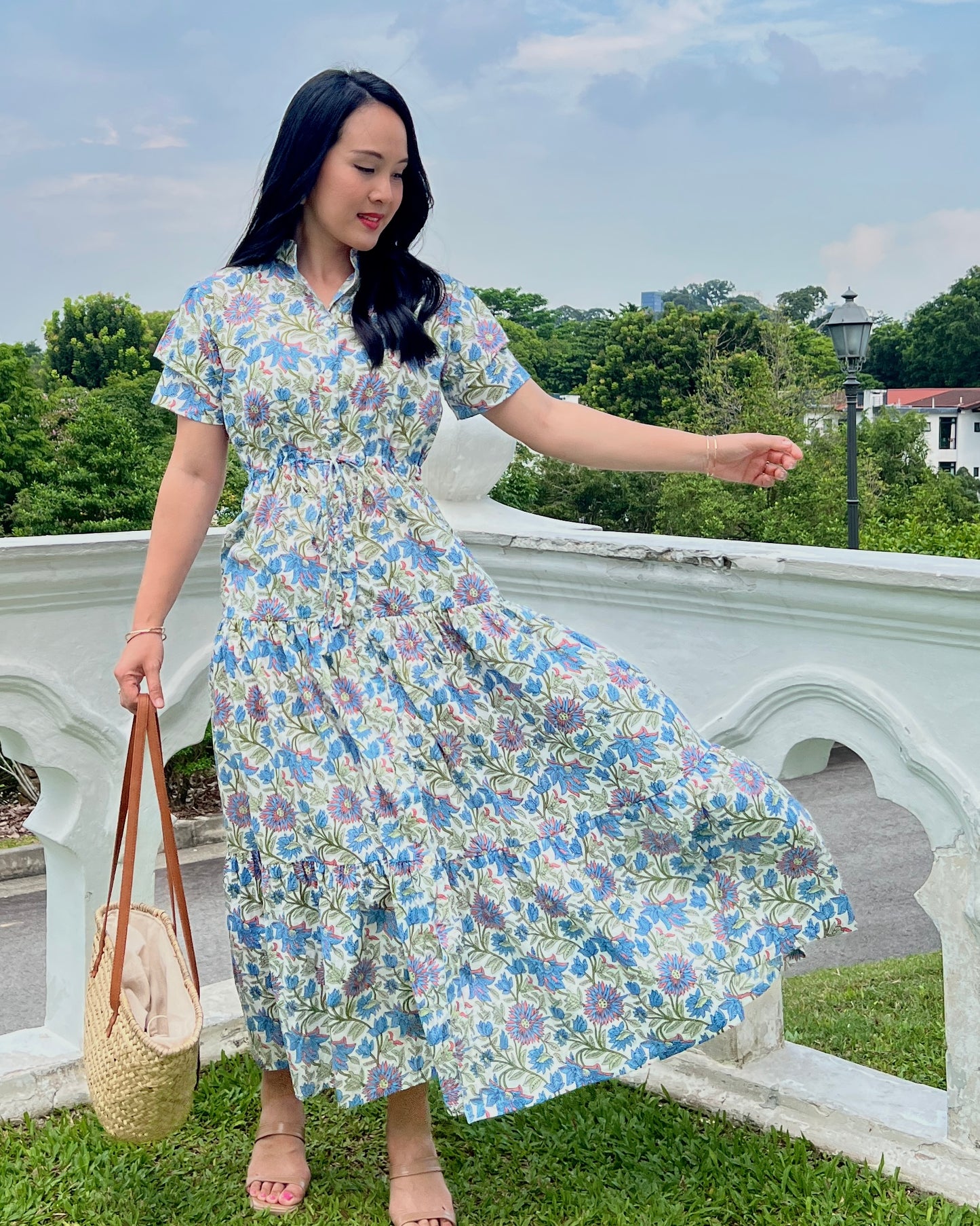 Debra Maxi Dress - Blue Pink