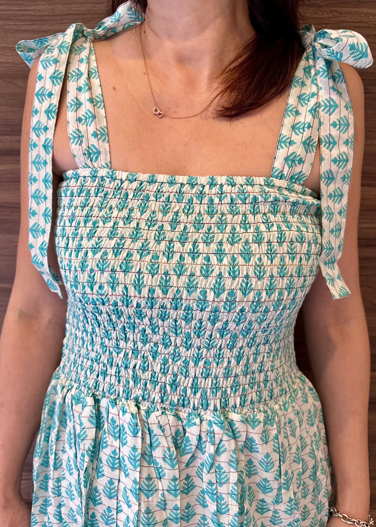 Carlie Dress - Aqua Turquoise