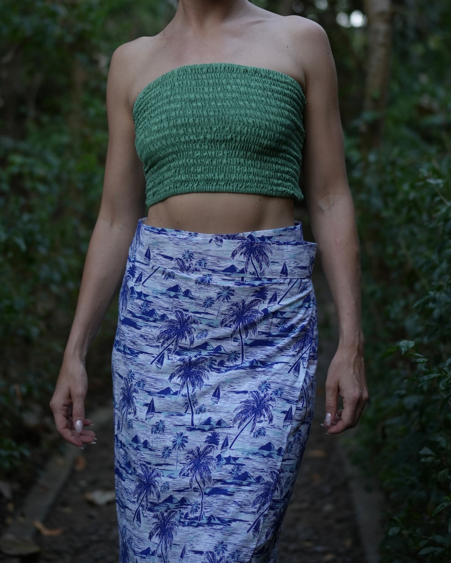 Naomi Wrap Skirt - Hawaiian Blue