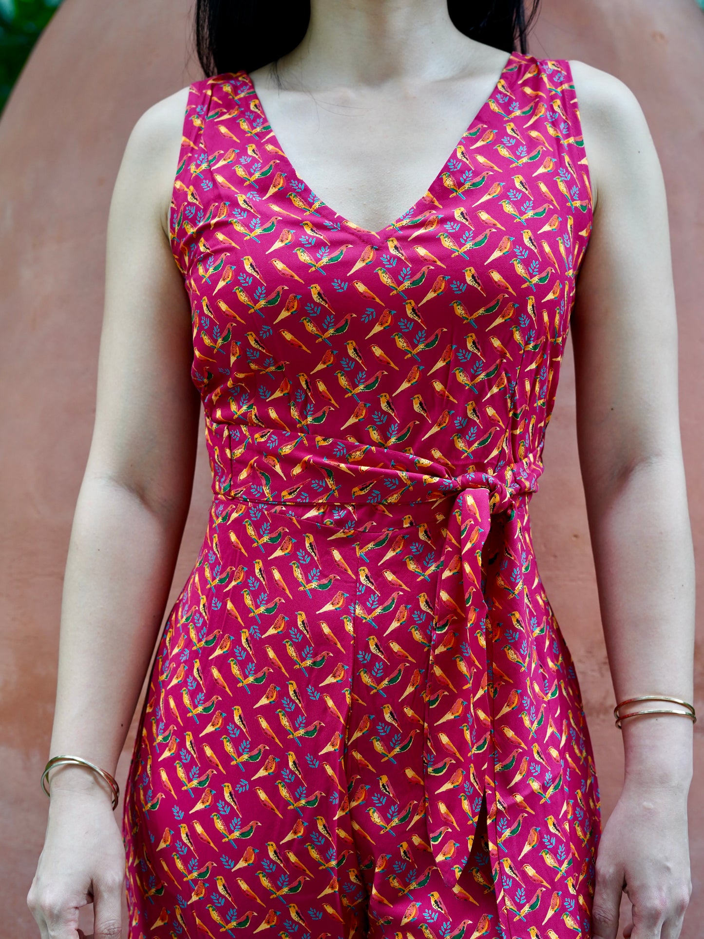 Kali Jumpsuit | Magenta Sunbird
