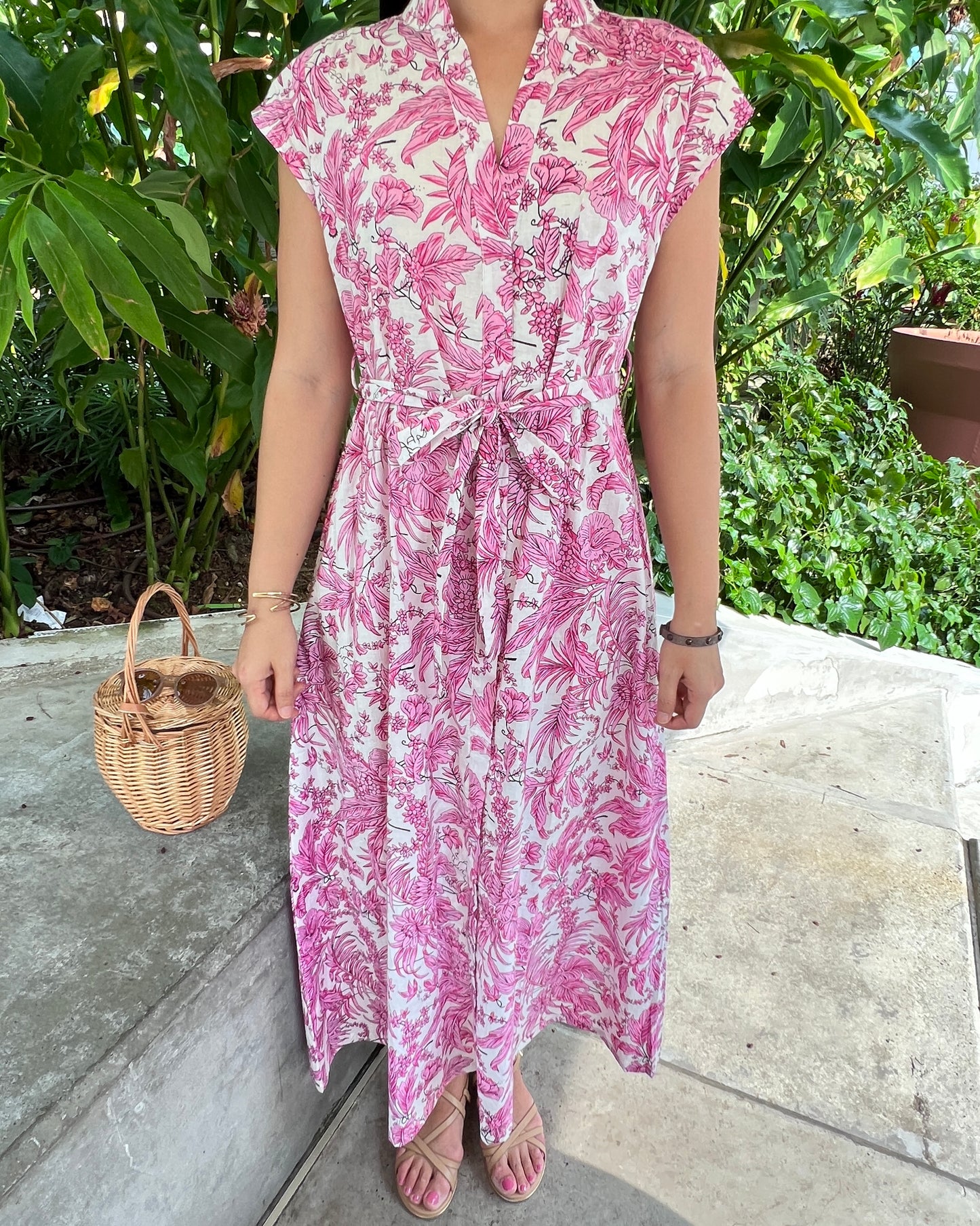 Kiara Cotton Dress - Pink Blossom