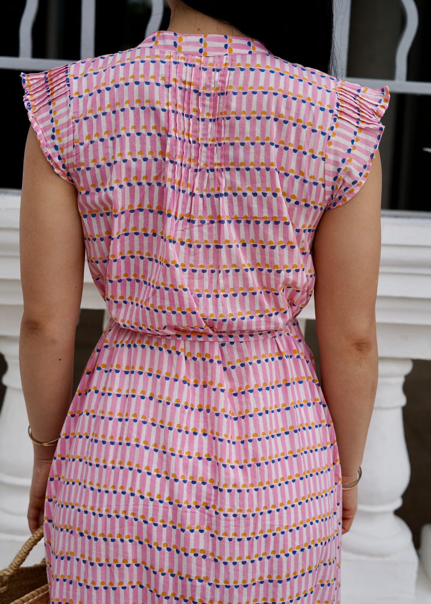 Felice Frill Sleeve Dress | Pink Meadows