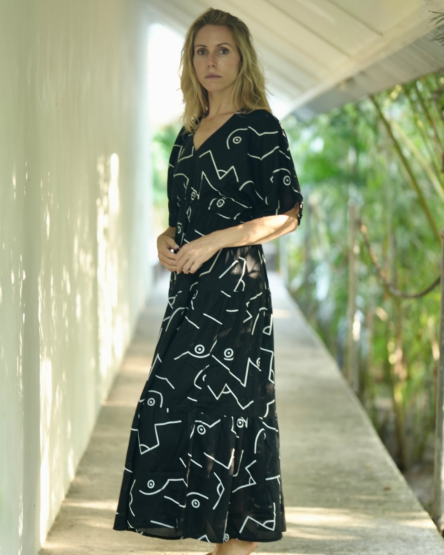 Nori Maxi Dress -Portrait Black