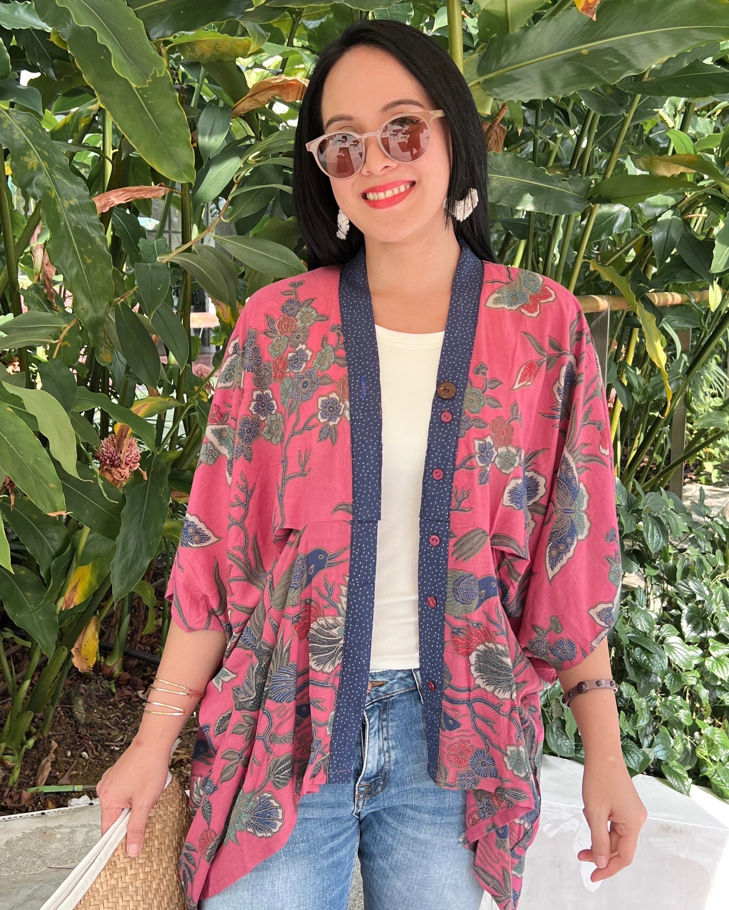 Batik Kimono- Rustic Pink Batik