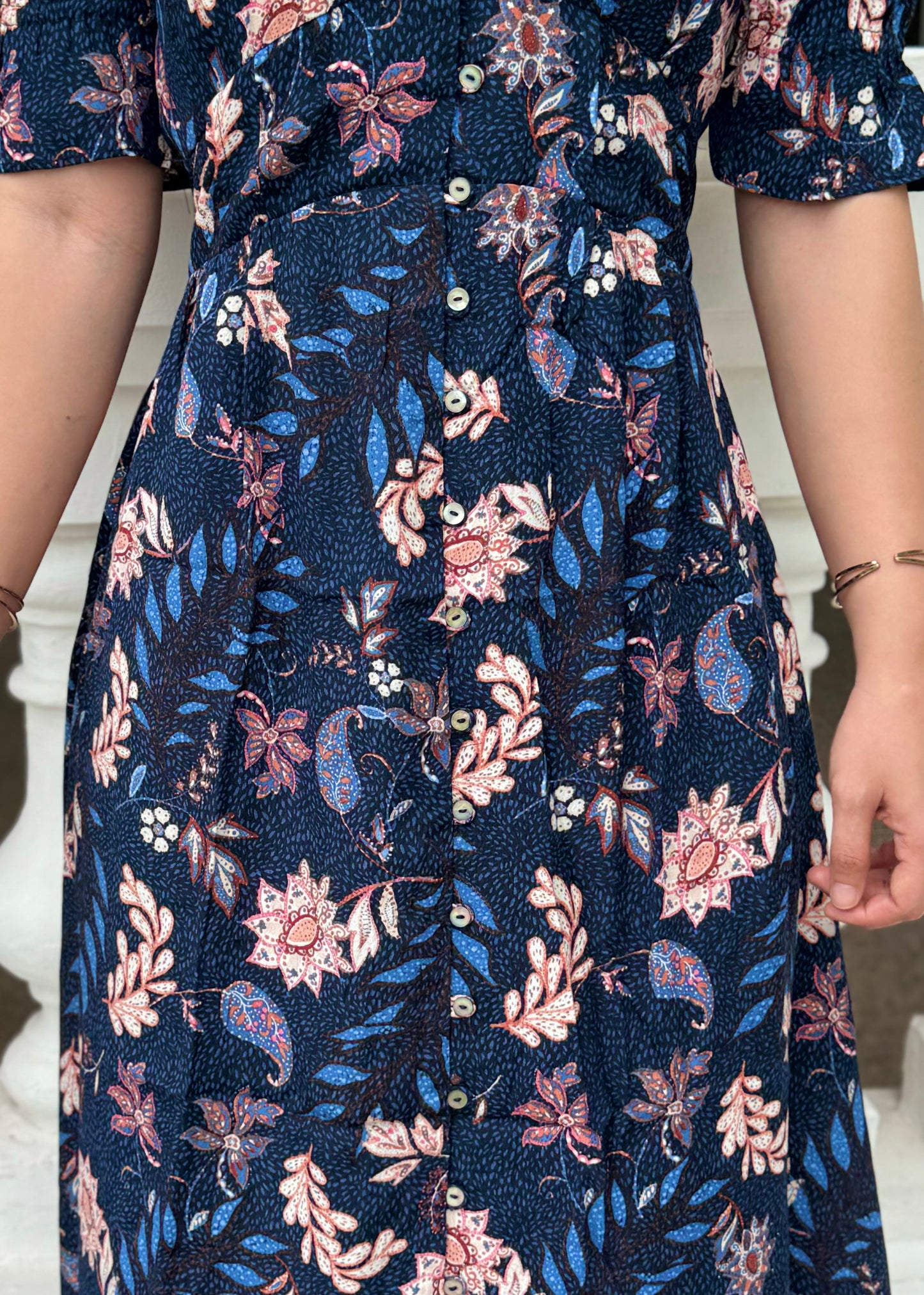 Calla Dress | Navy Floral