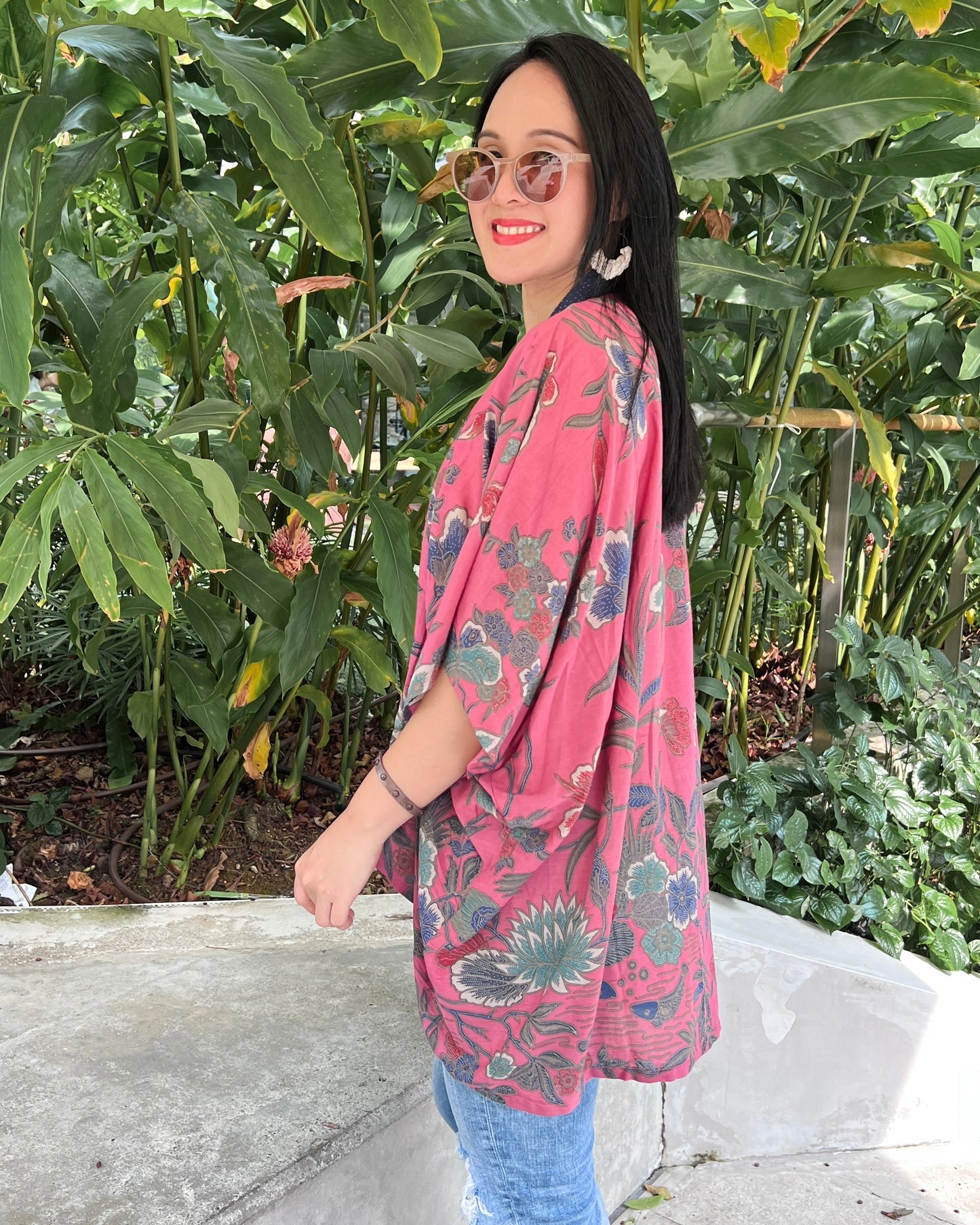 Batik Kimono- Rustic Pink Batik