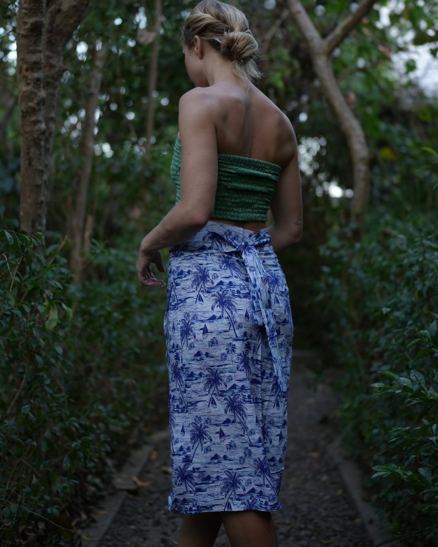 Naomi Wrap Skirt - Hawaiian Blue
