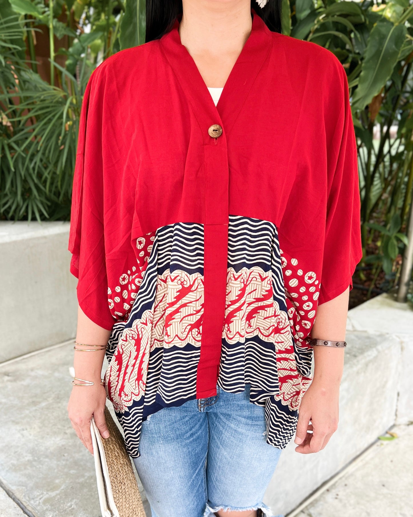 Batik Kimono- Audrey Red Batik