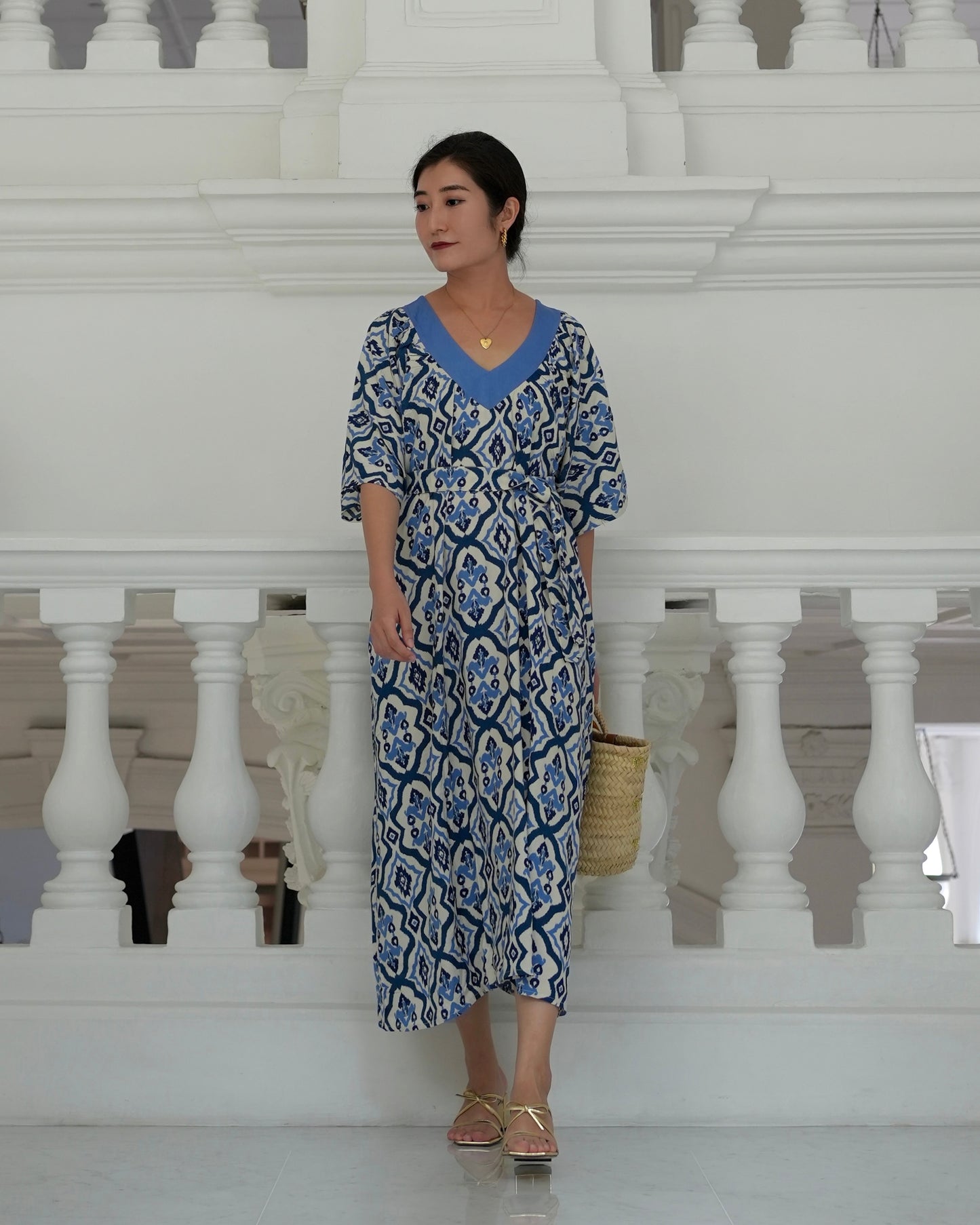 Camille Dress - Tribal Blue