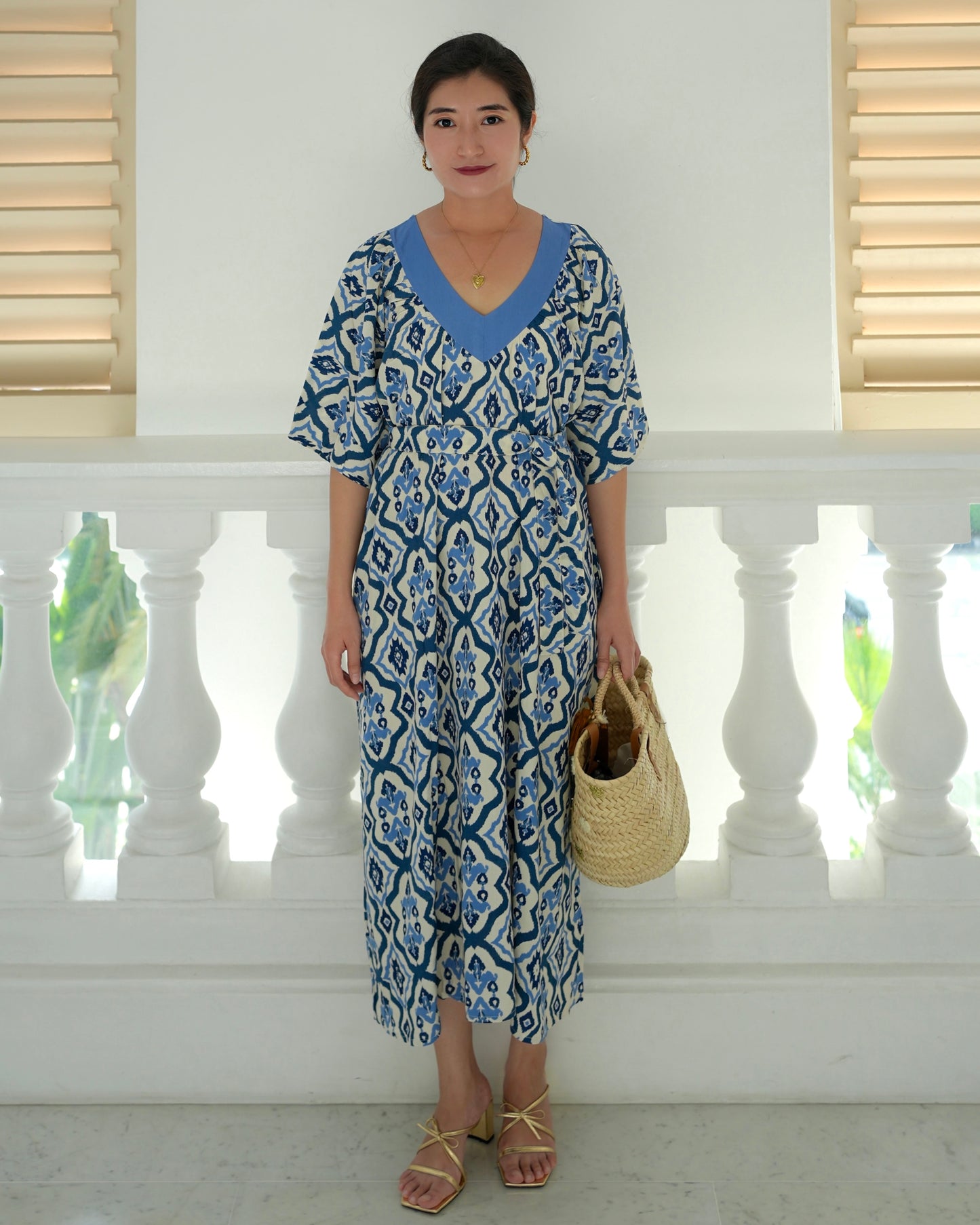 Camille Dress - Tribal Blue