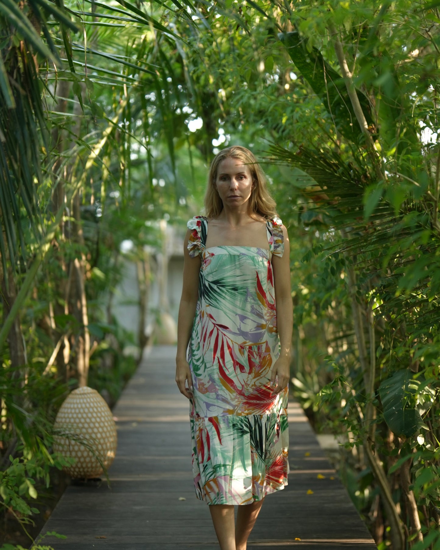 Furla Frill Sleeve Dress - Garden Floral