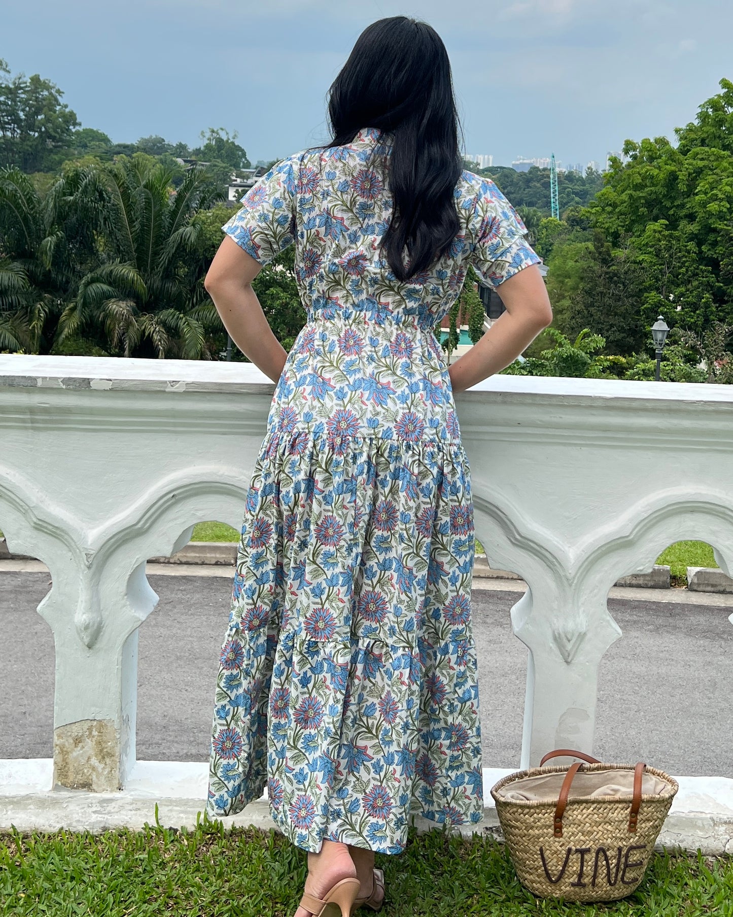 Debra Maxi Dress - Blue Pink