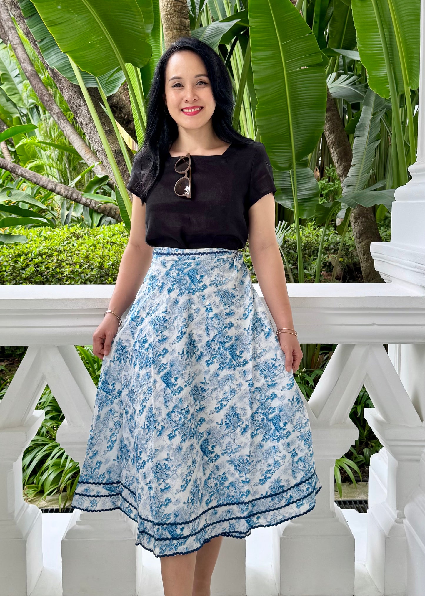 Mara Wrap Skirt | City Blue