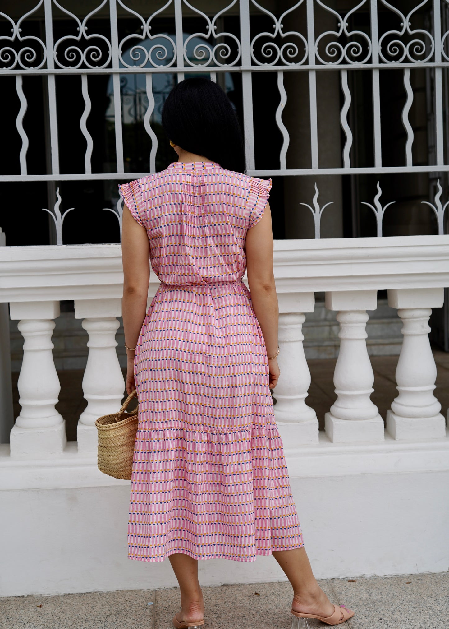 Felice Frill Sleeve Dress | Pink Meadows