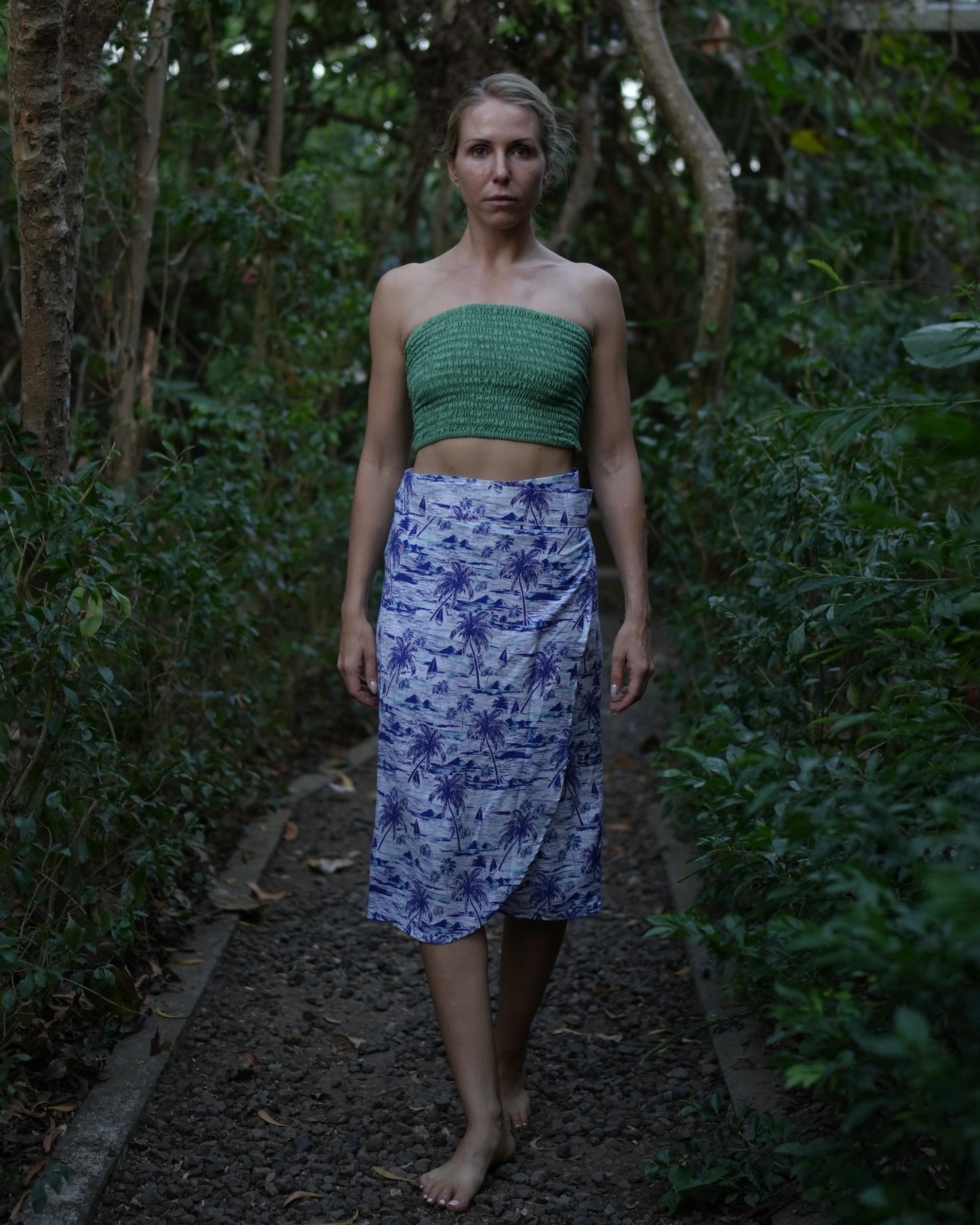 Naomi Wrap Skirt - Hawaiian Blue