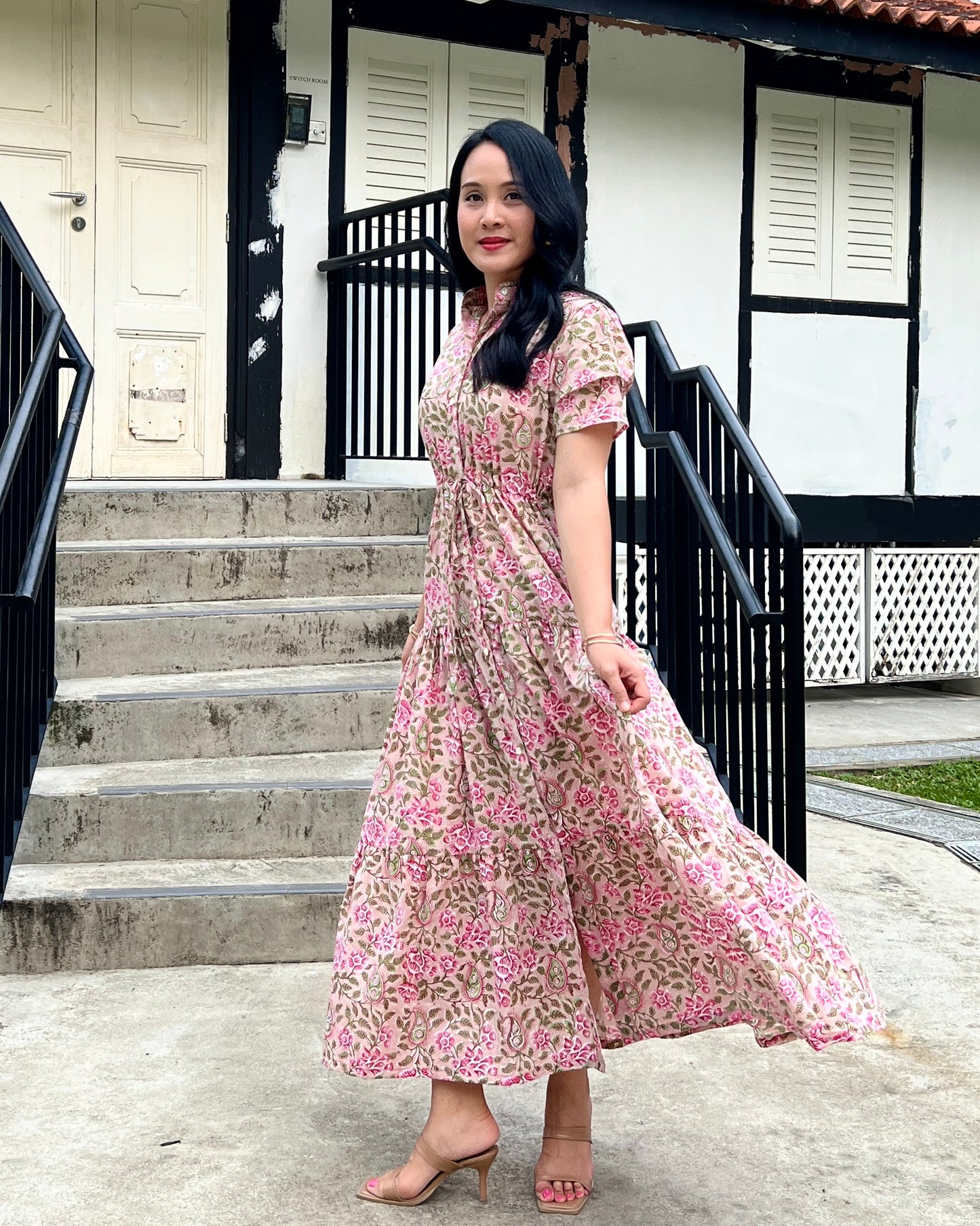 Debra Maxi Dress - Blush Pink