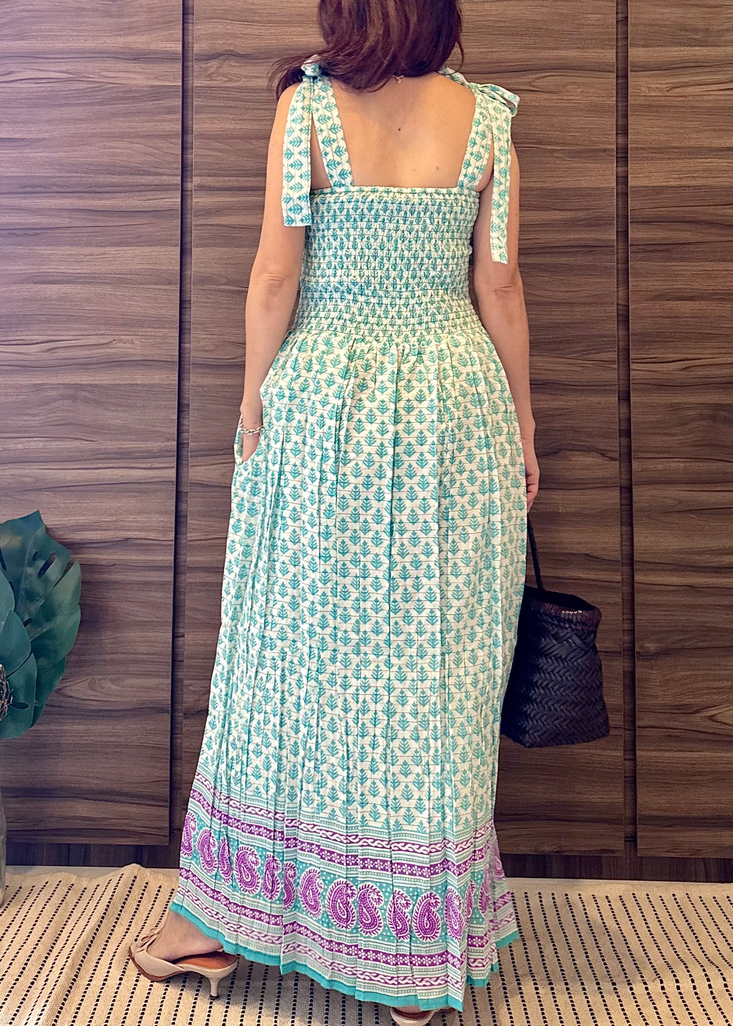 Carlie Dress - Aqua Turquoise