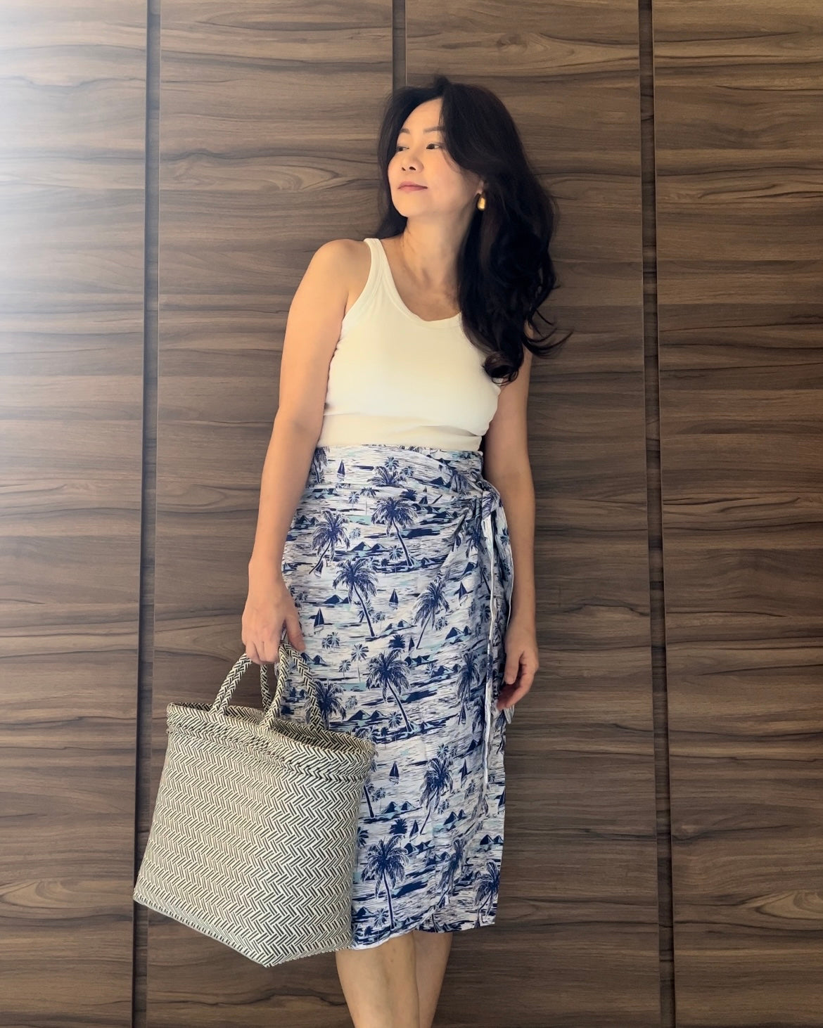 Naomi Wrap Skirt - Hawaiian Blue