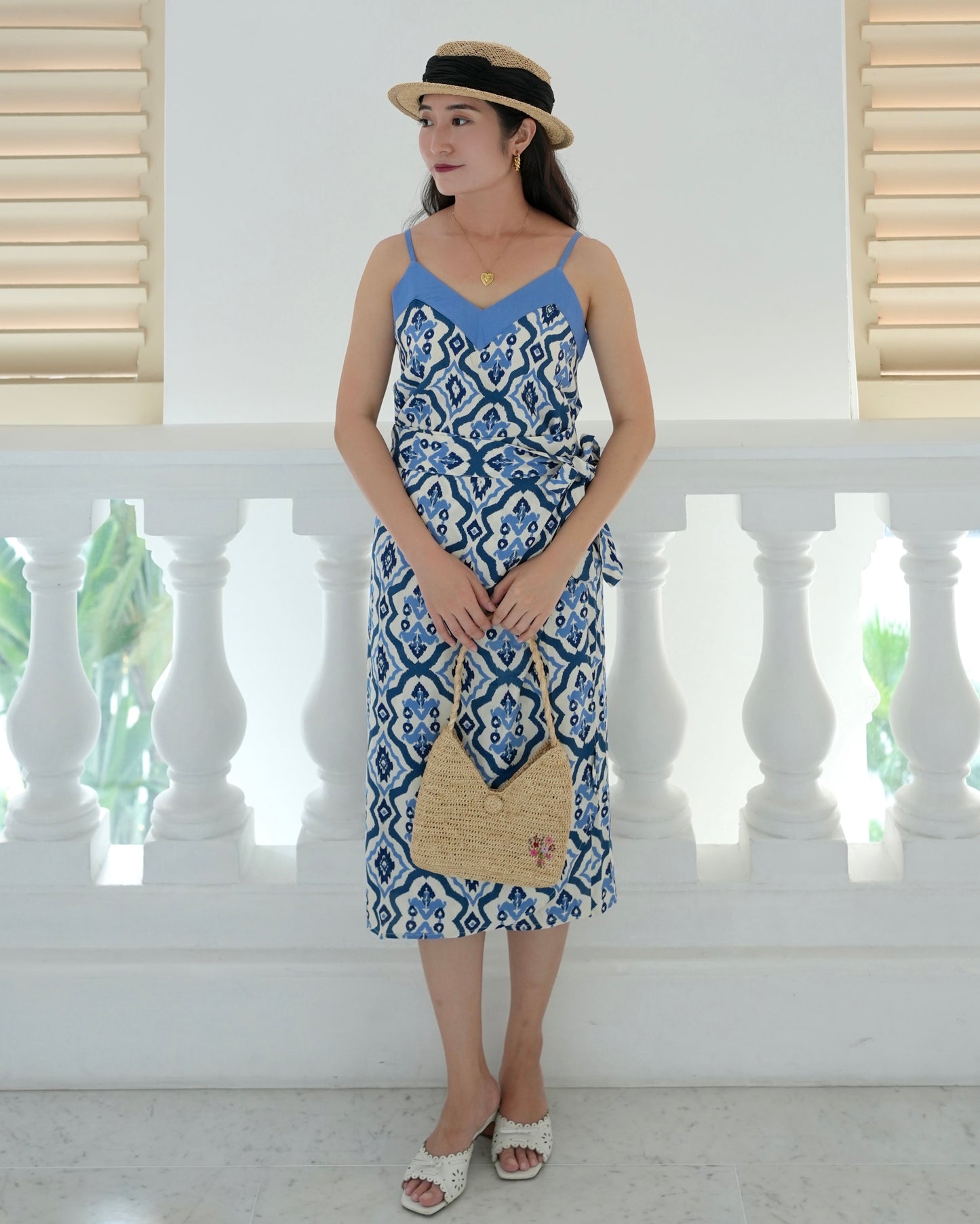 Naomi Wrap Skirt - Tribal Blue