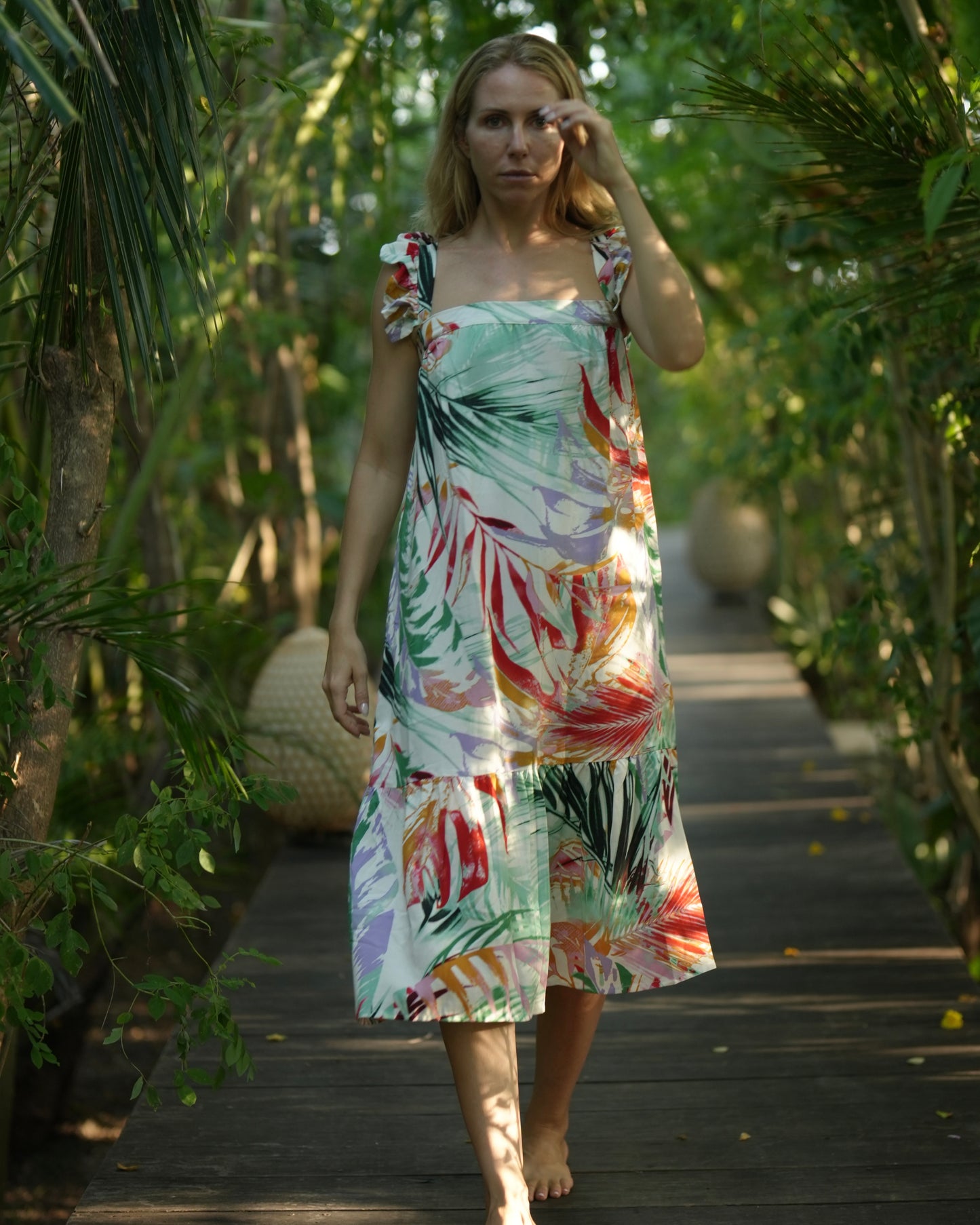 Furla Frill Sleeve Dress - Garden Floral