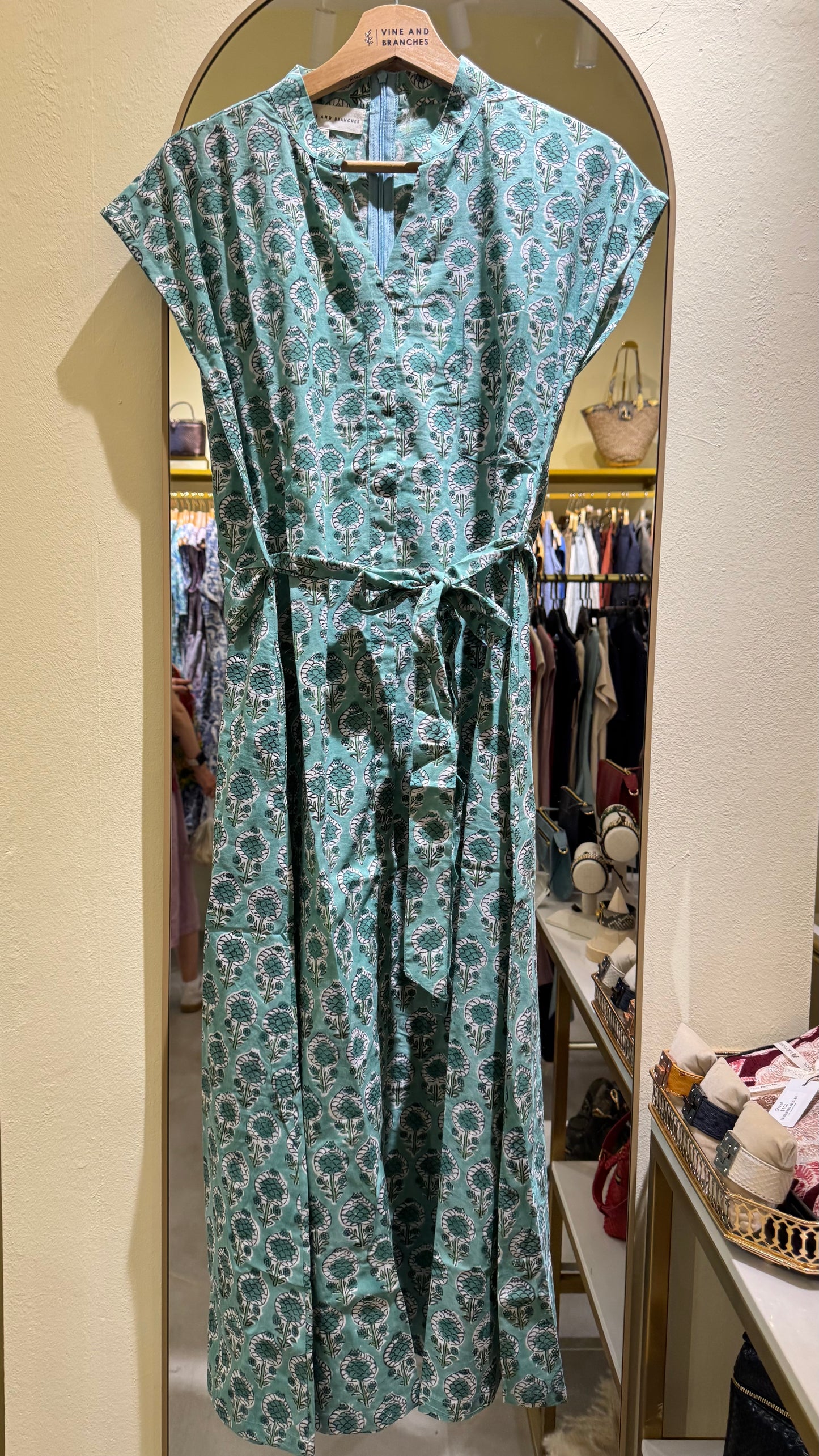 Kiara Cotton Dress | Misty Fern