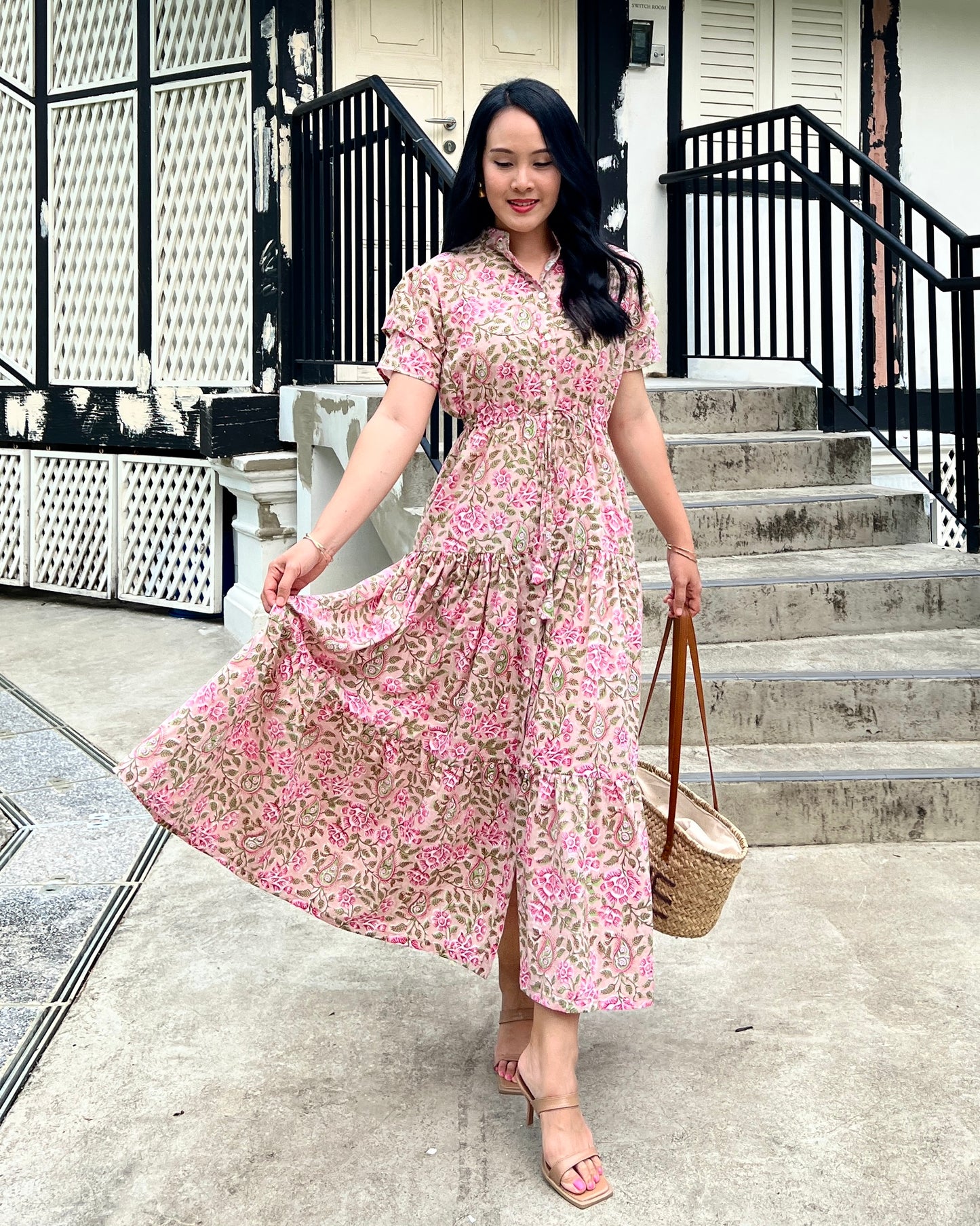 Debra Maxi Dress - Blush Pink