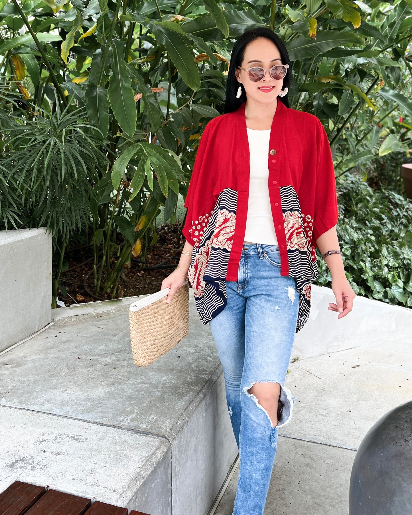 Batik Kimono- Audrey Red Batik