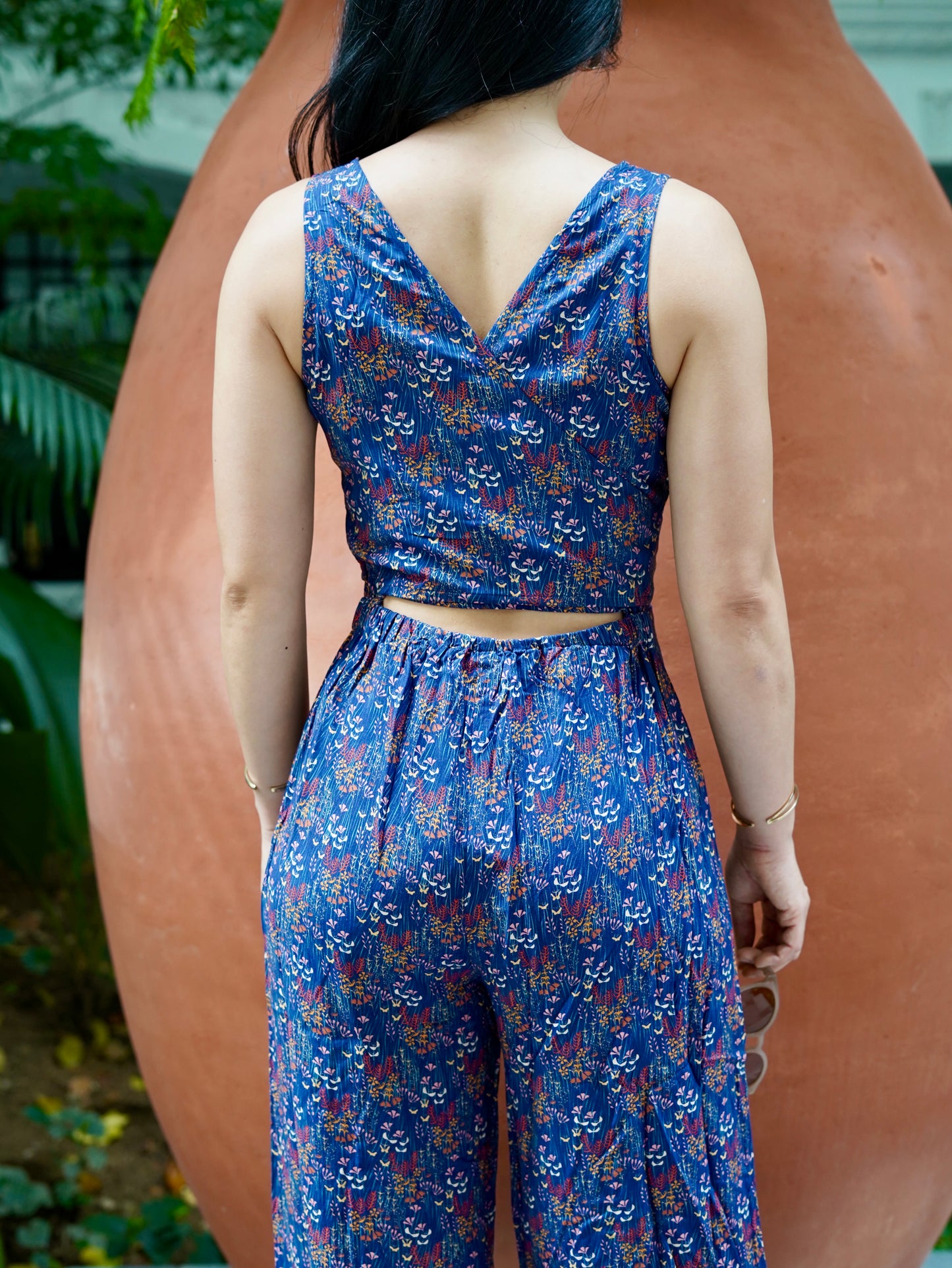 Kali Jumpsuit | Navy Meadows