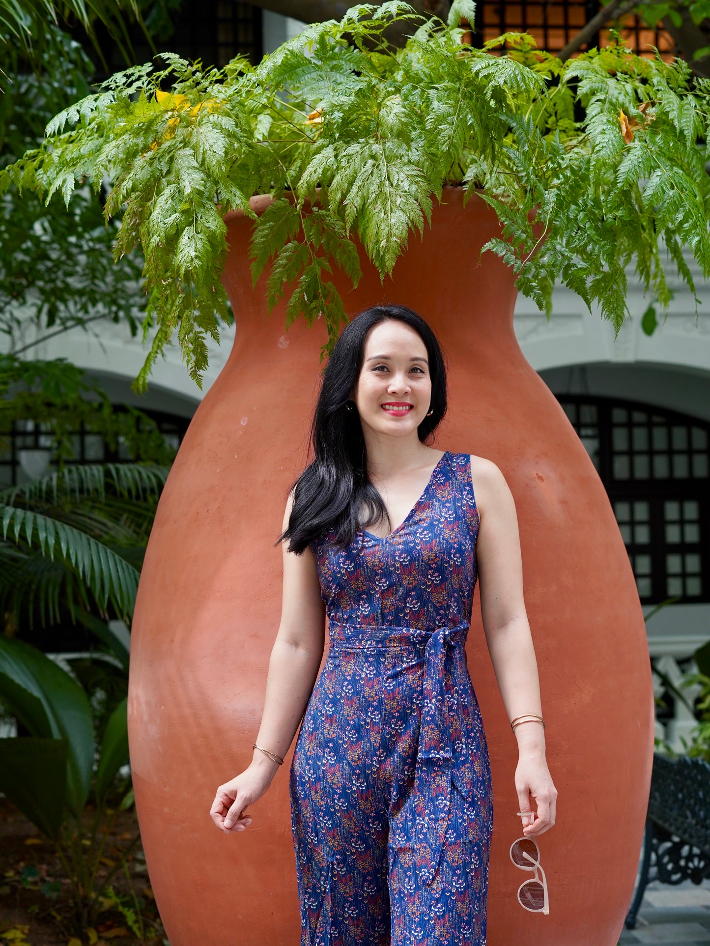 Kali Jumpsuit | Navy Meadows