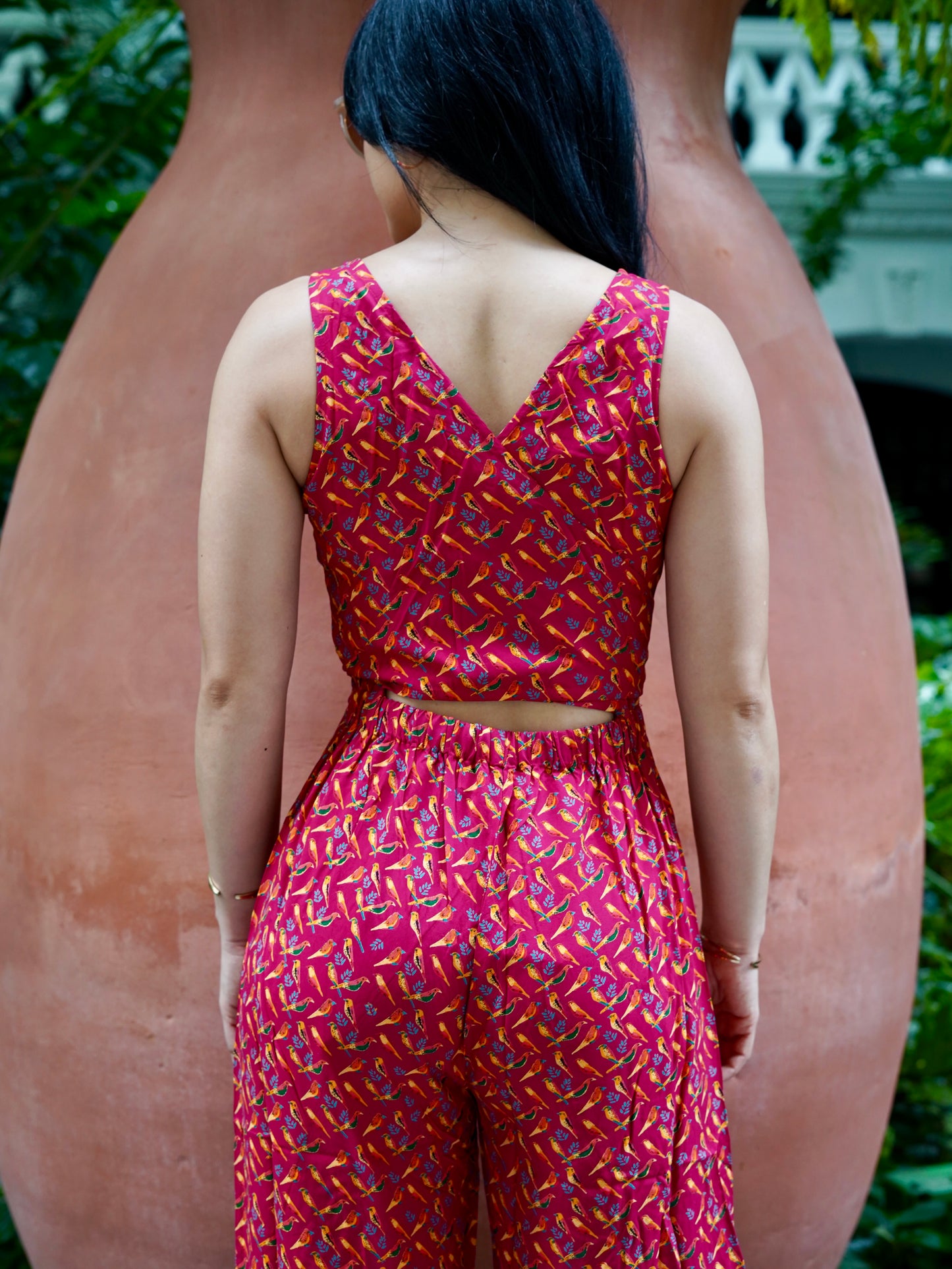 Kali Jumpsuit | Magenta Sunbird