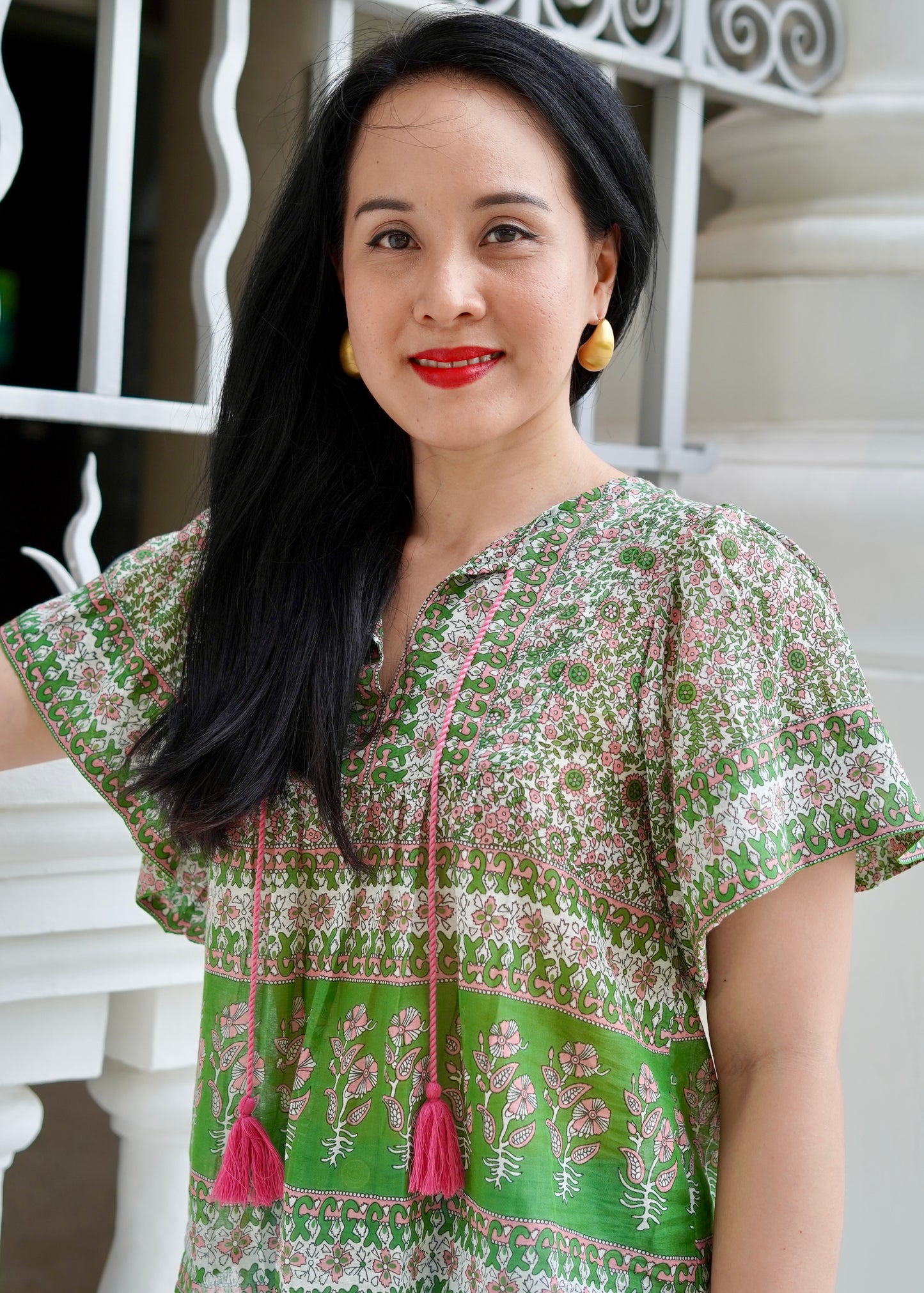 Vicky Cotton Top | Forest Green