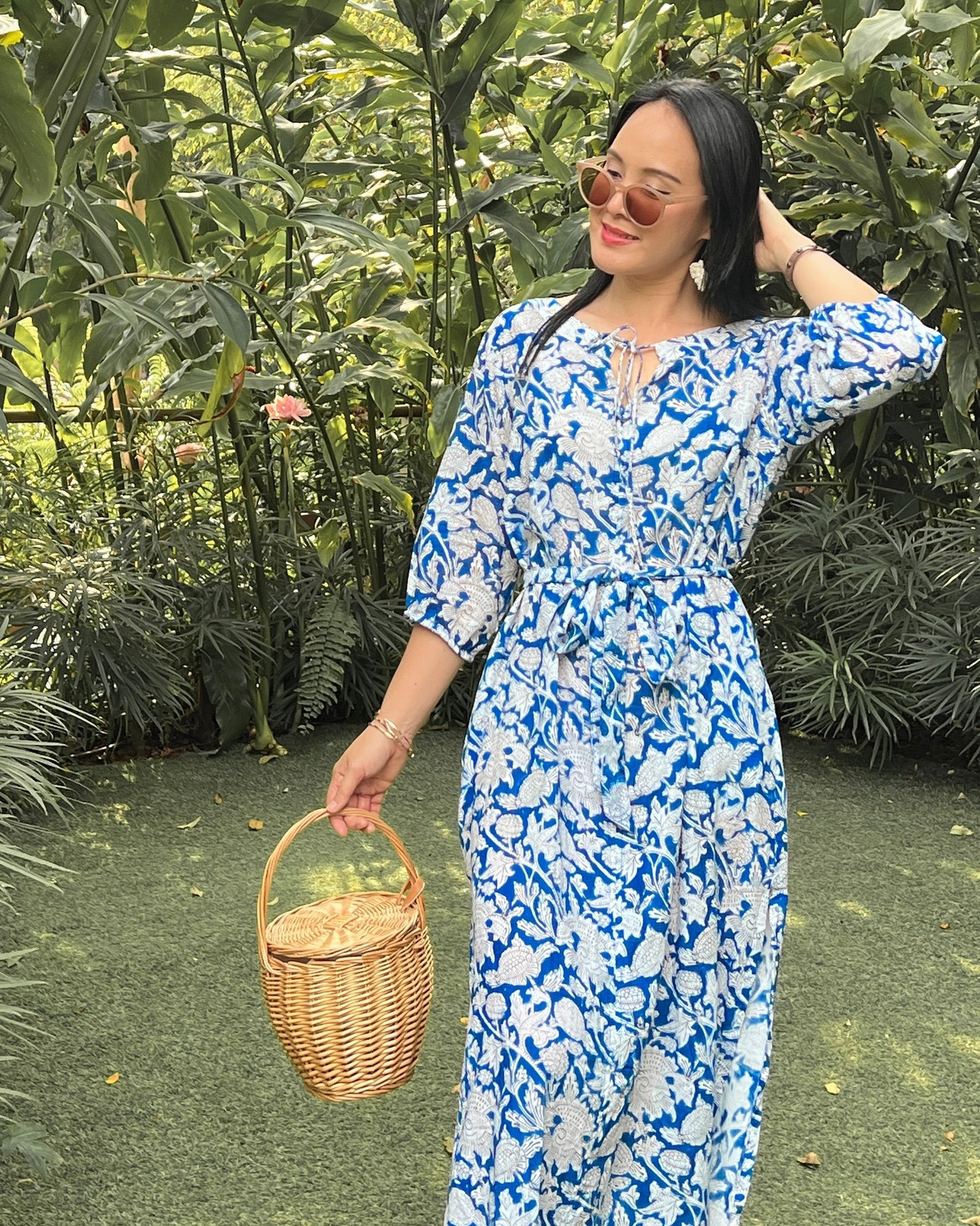 Nyla Cotton Dress - Blue Bliss