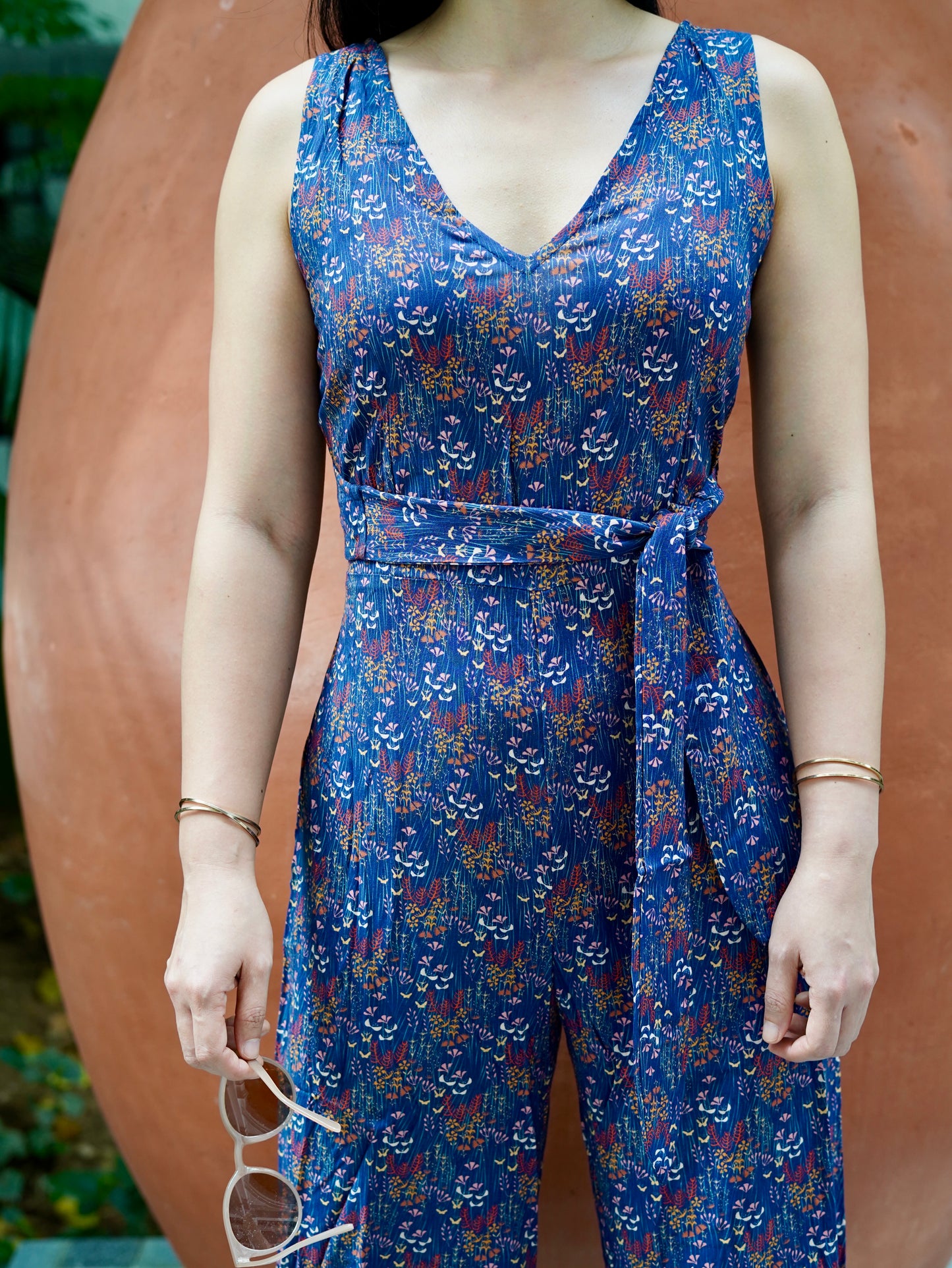 Kali Jumpsuit | Navy Meadows