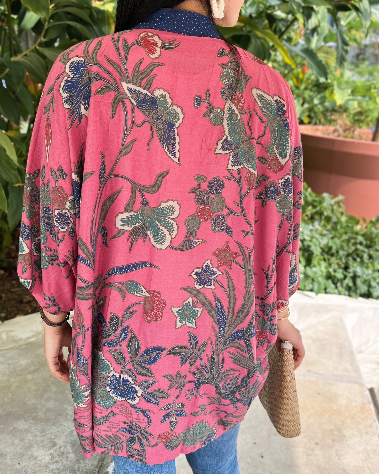 Batik Kimono- Rustic Pink Batik