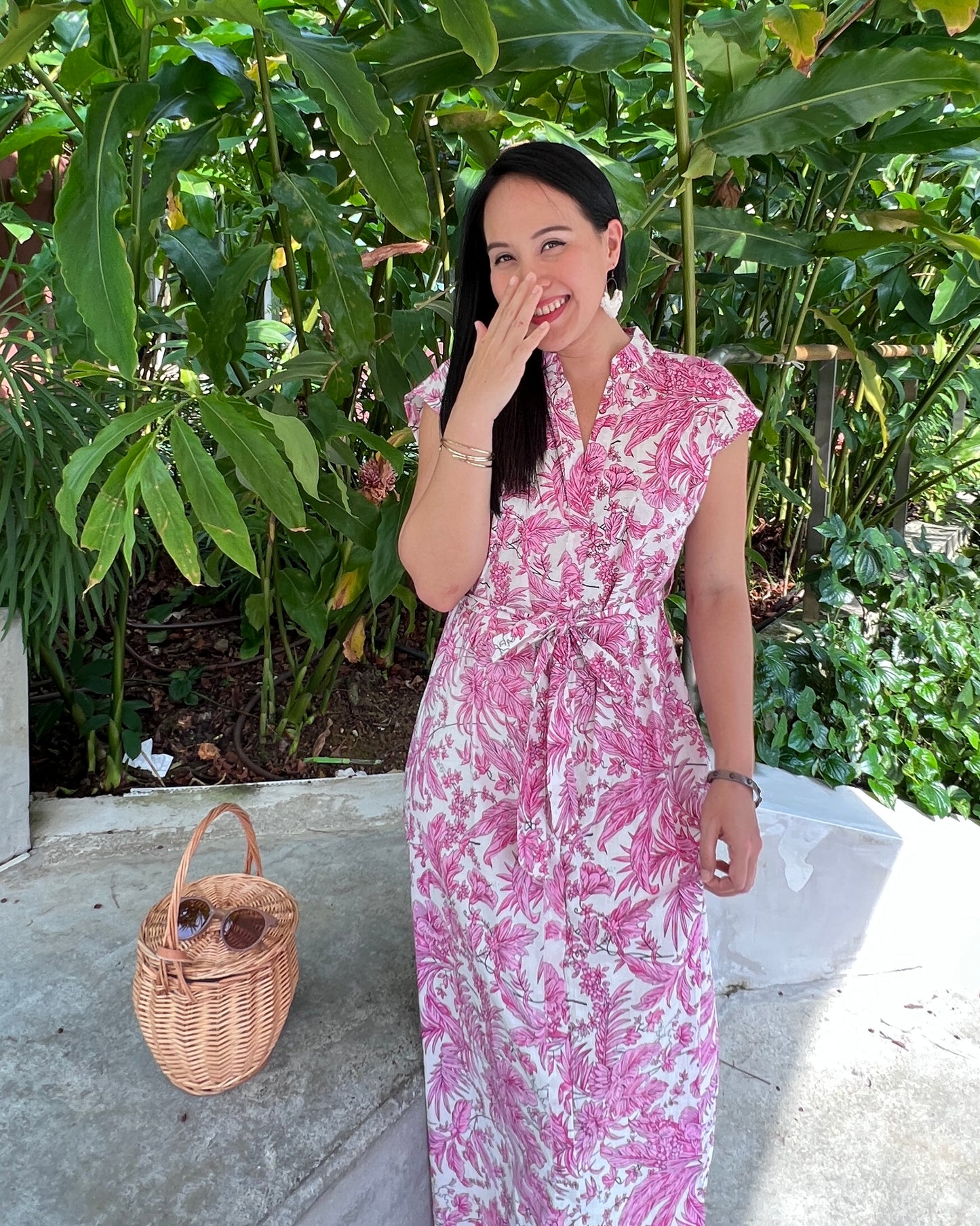 Kiara Cotton Dress - Pink Blossom