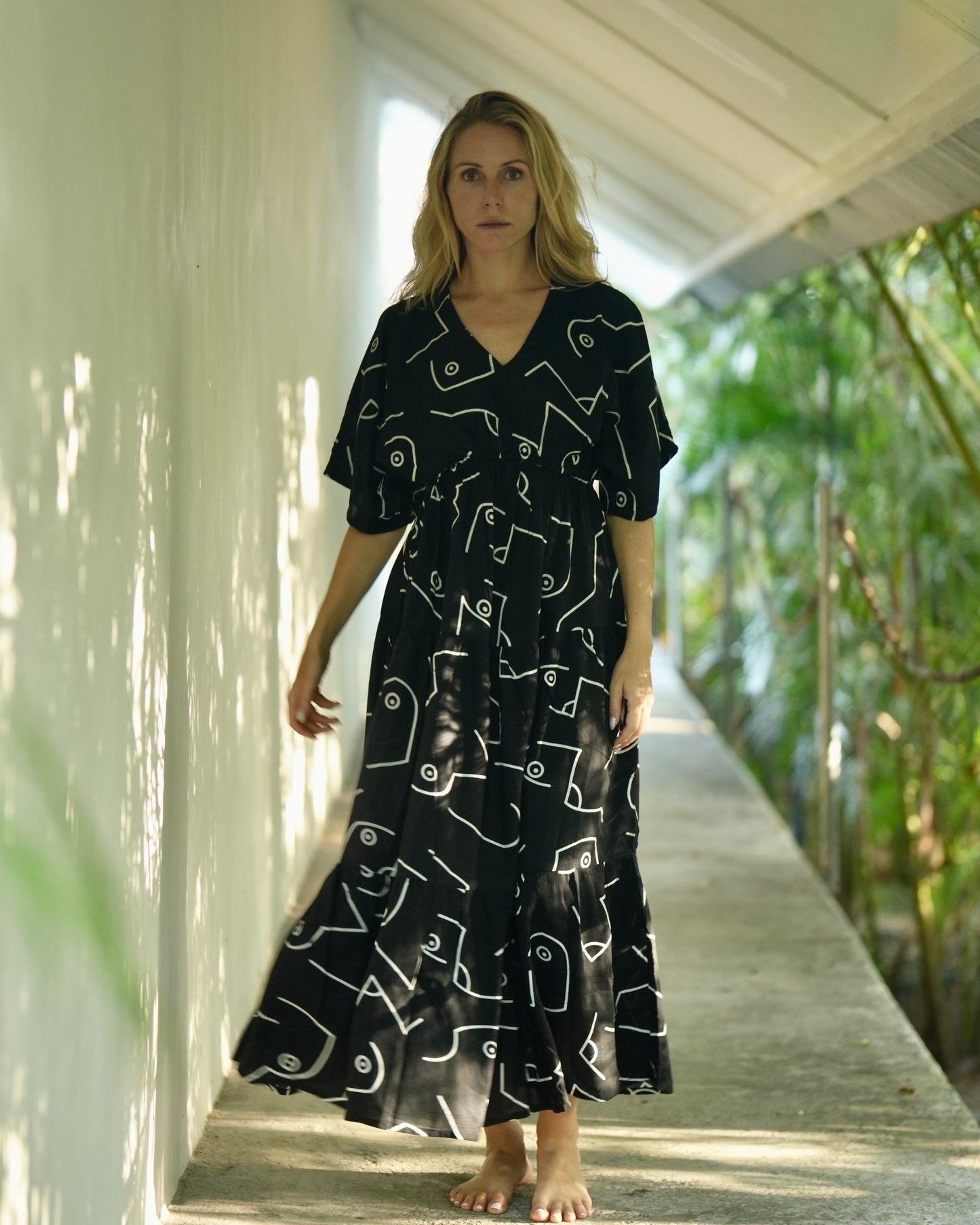 Nori Maxi Dress -Portrait Black