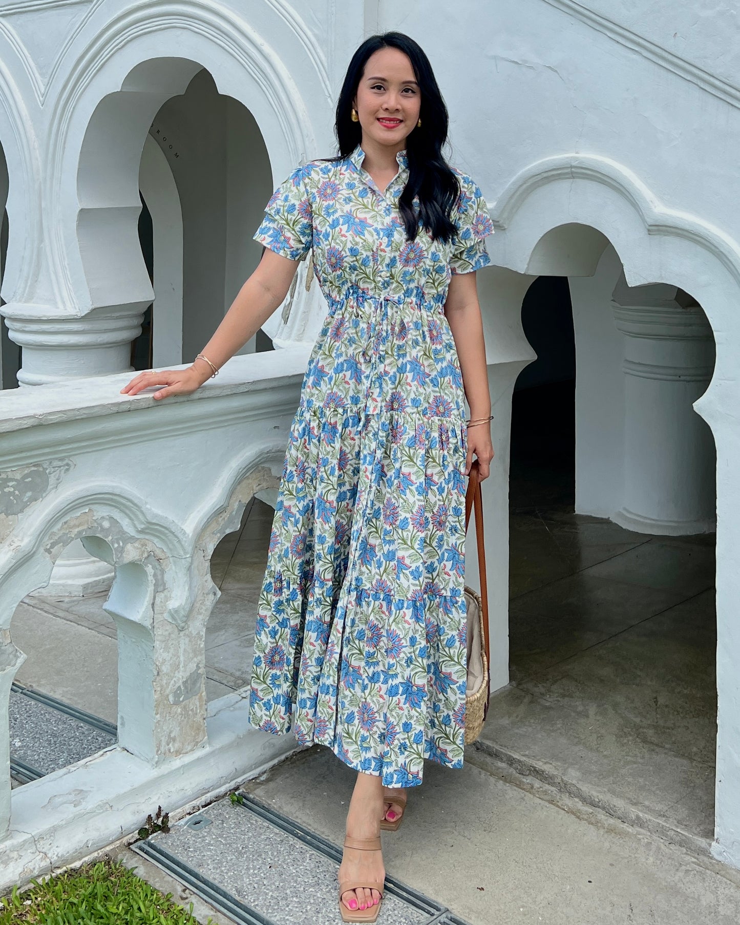 Debra Maxi Dress - Blue Pink