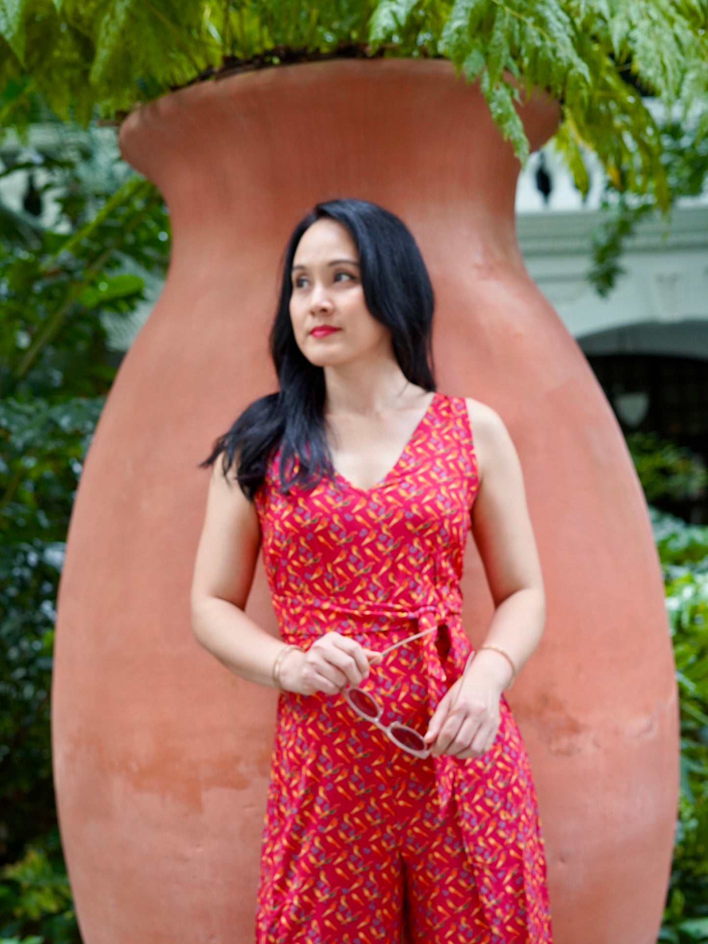 Kali Jumpsuit | Magenta Sunbird