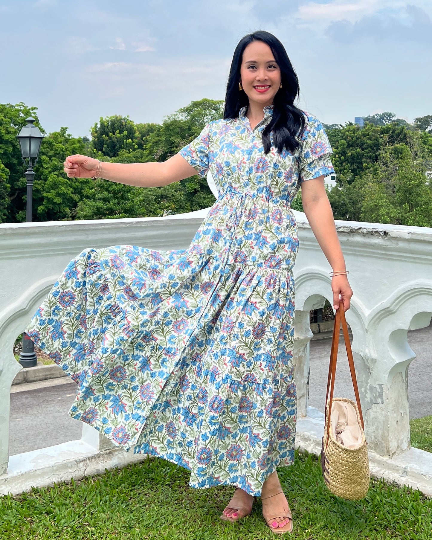 Debra Maxi Dress - Blue Pink