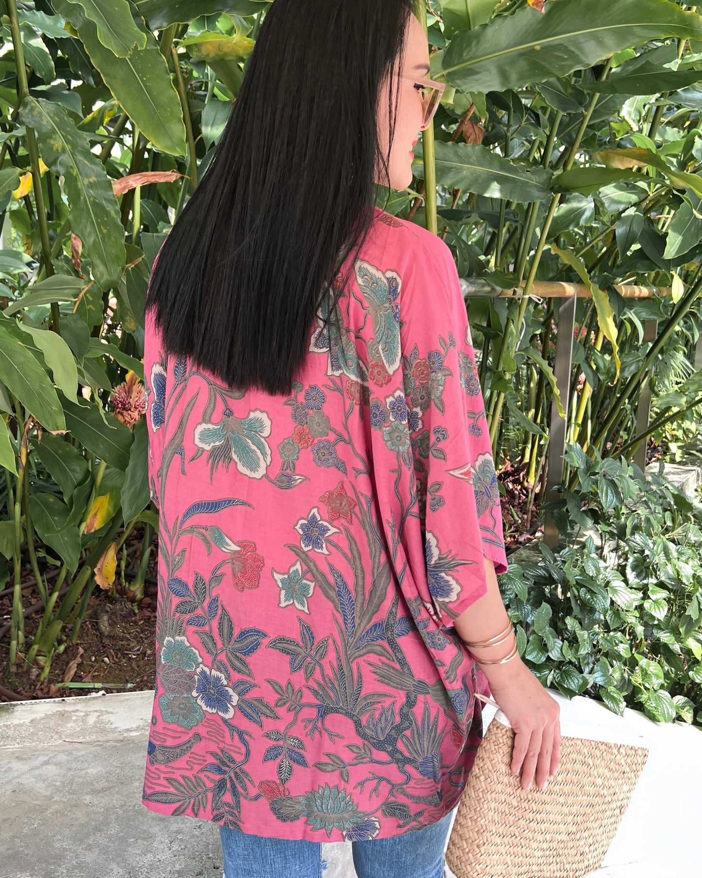 Batik Kimono- Rustic Pink Batik