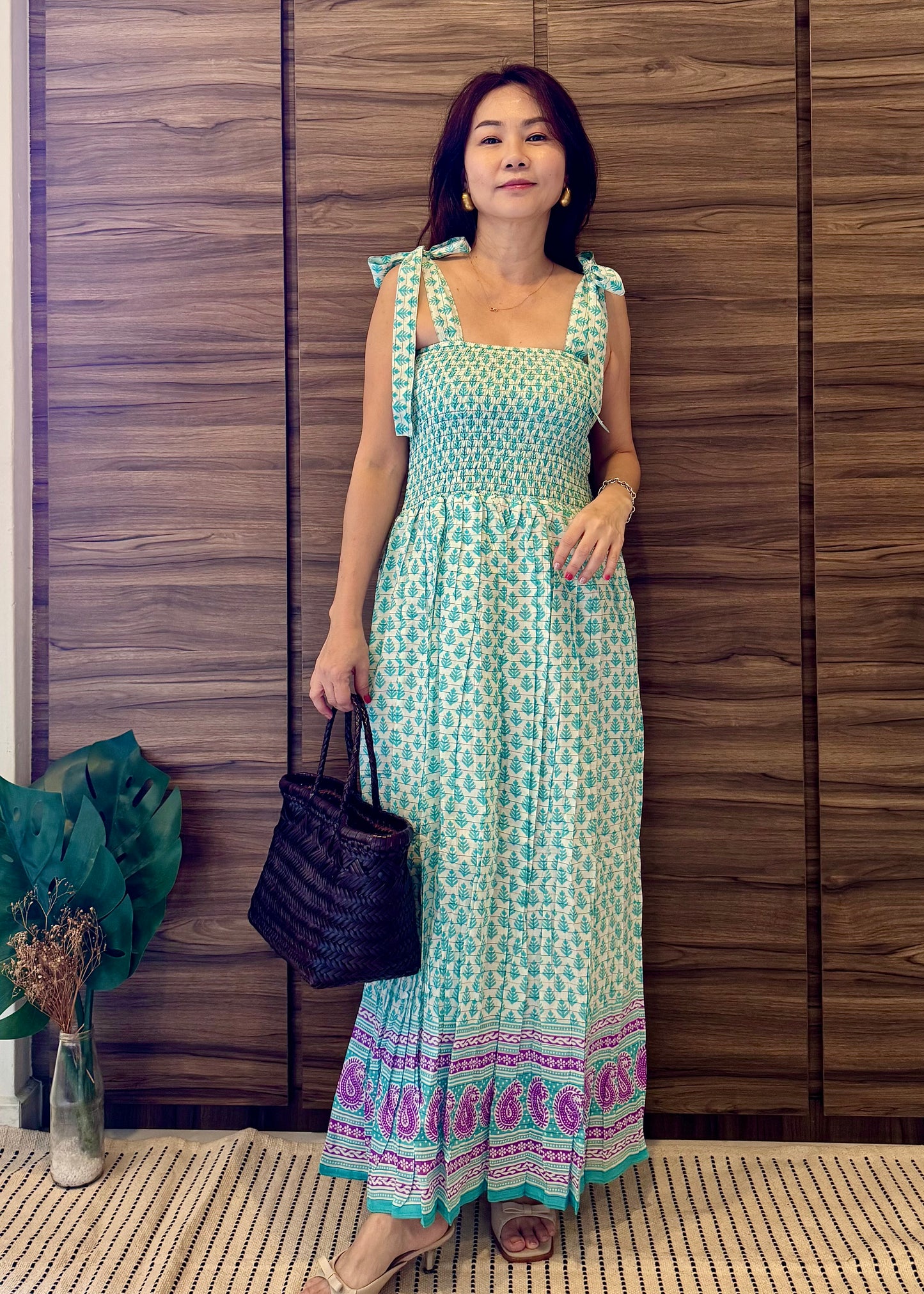 Carlie Dress - Aqua Turquoise