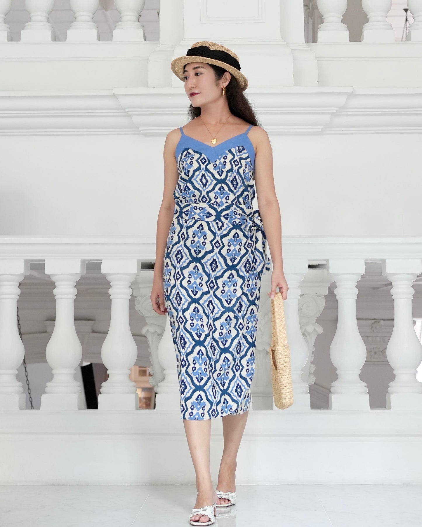 Bea Duo-Colour Camisole - Tribal Blue