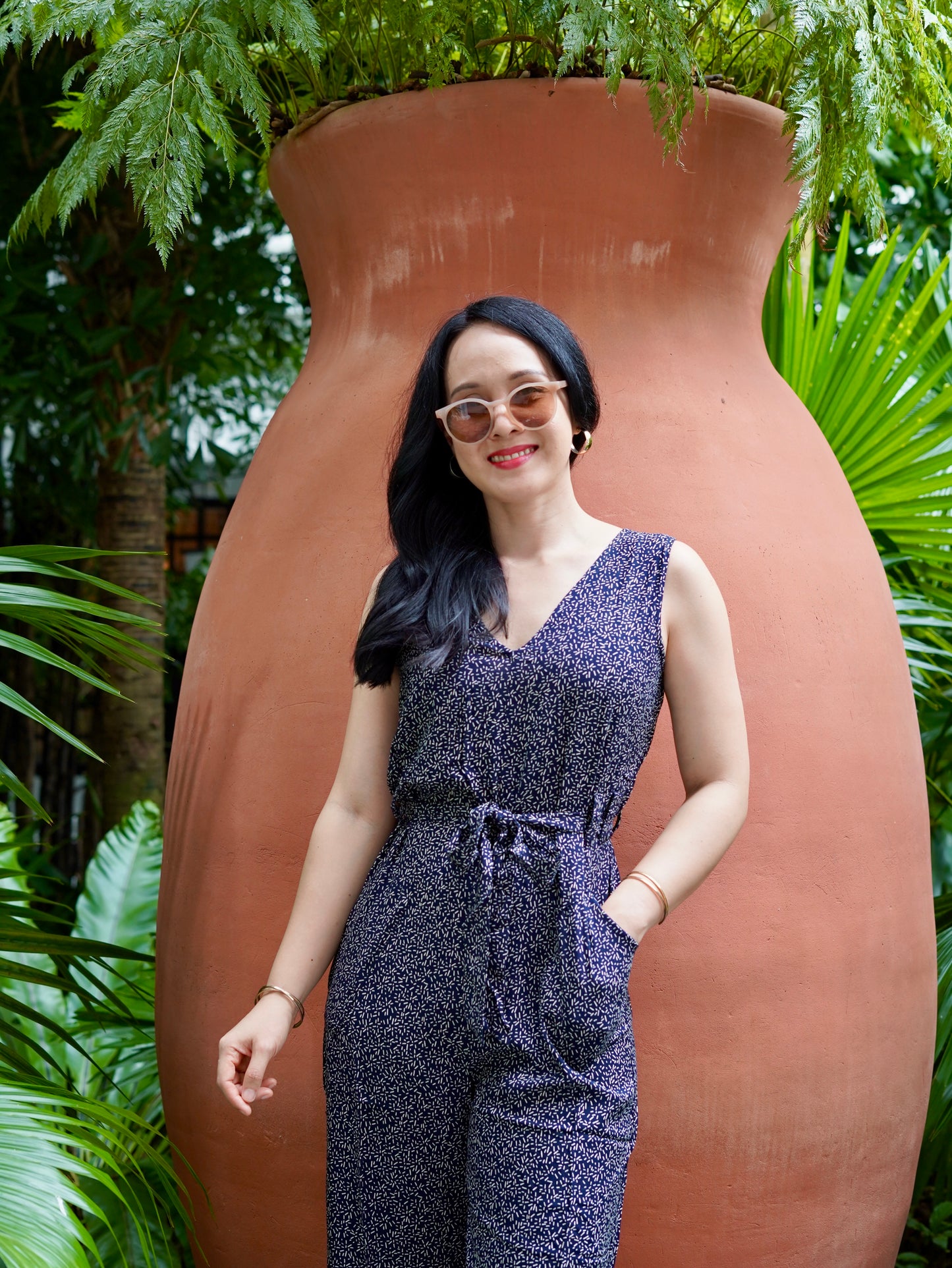 Mia Jumpsuit | Black Speckle