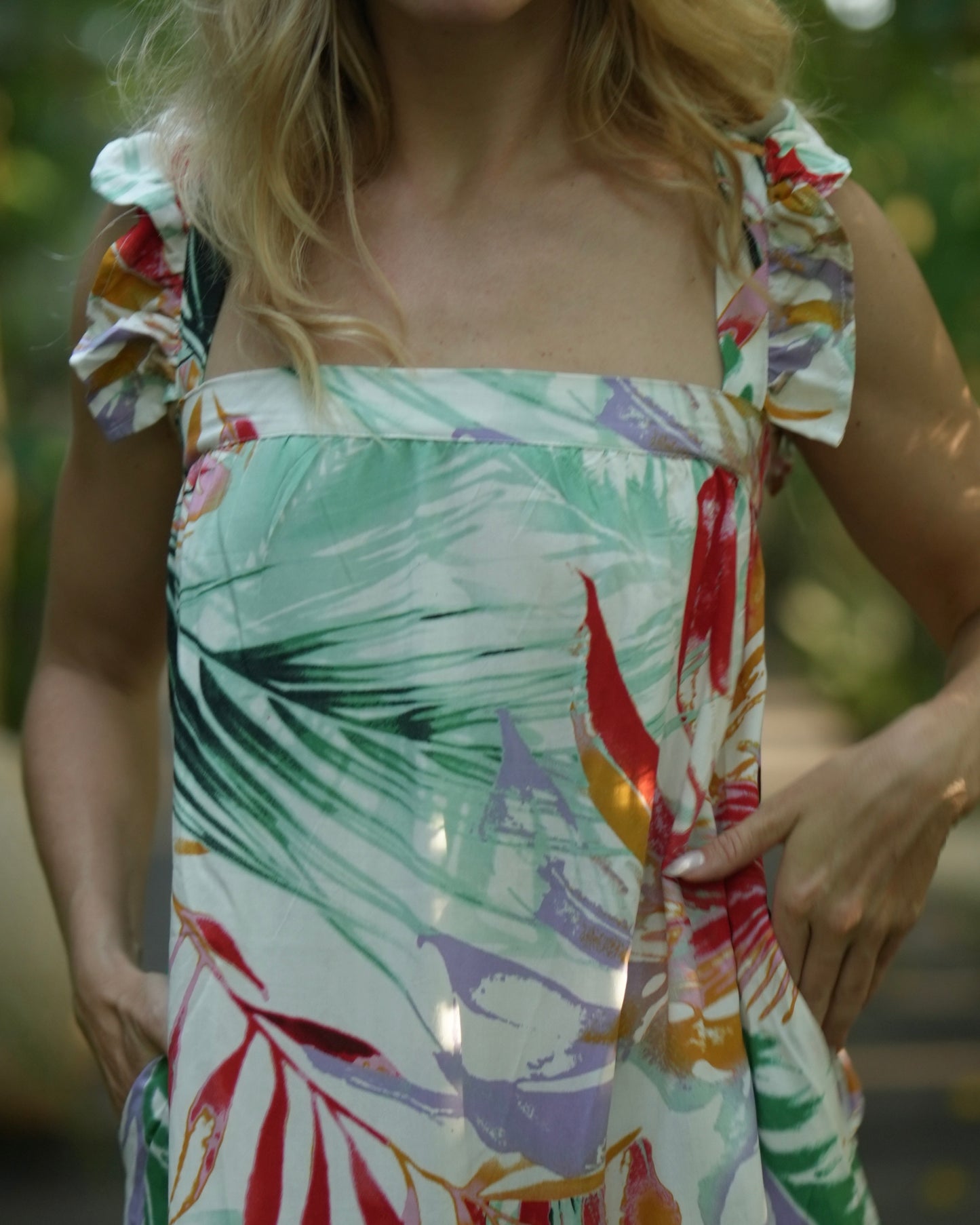 Furla Frill Sleeve Dress - Garden Floral